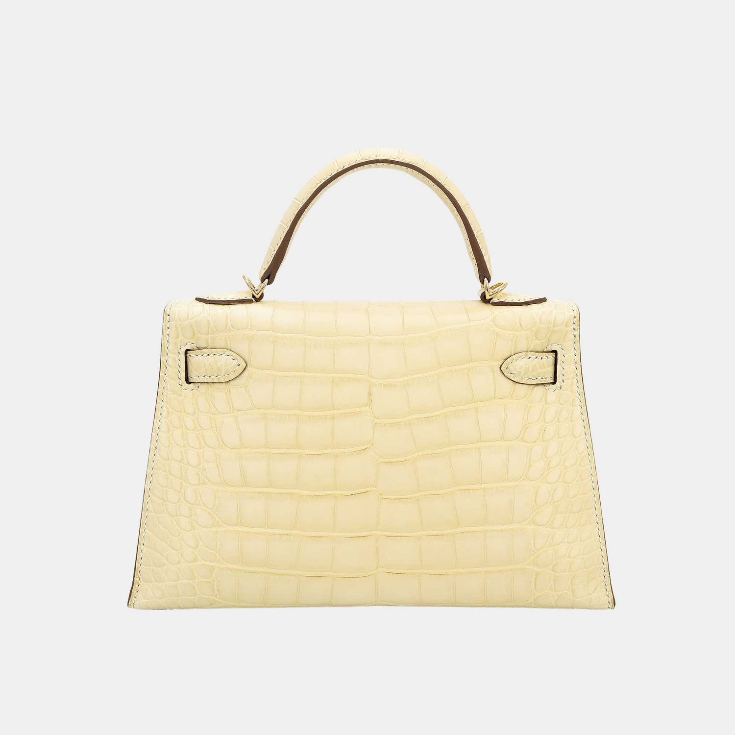 Hermes Mini Kelly II Matte Alligator Vanille GHW, Back