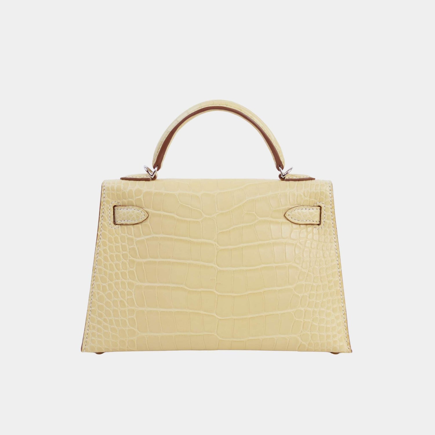 Hermes Mini Kelly II Matte Alligator Vanille PHW, Back