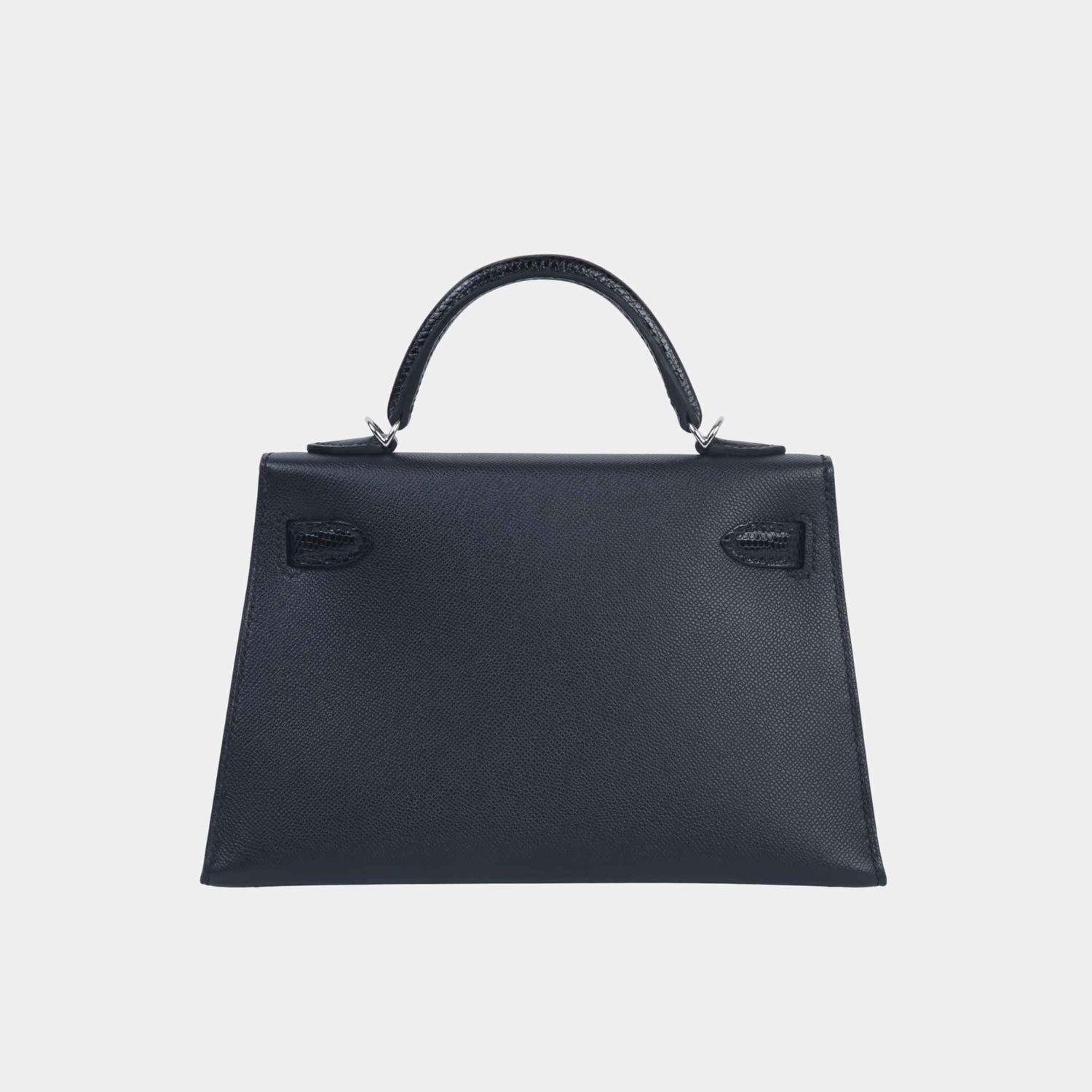 Hermes Mini Kelly II Touch Lizard-Madame Black PHW, Back