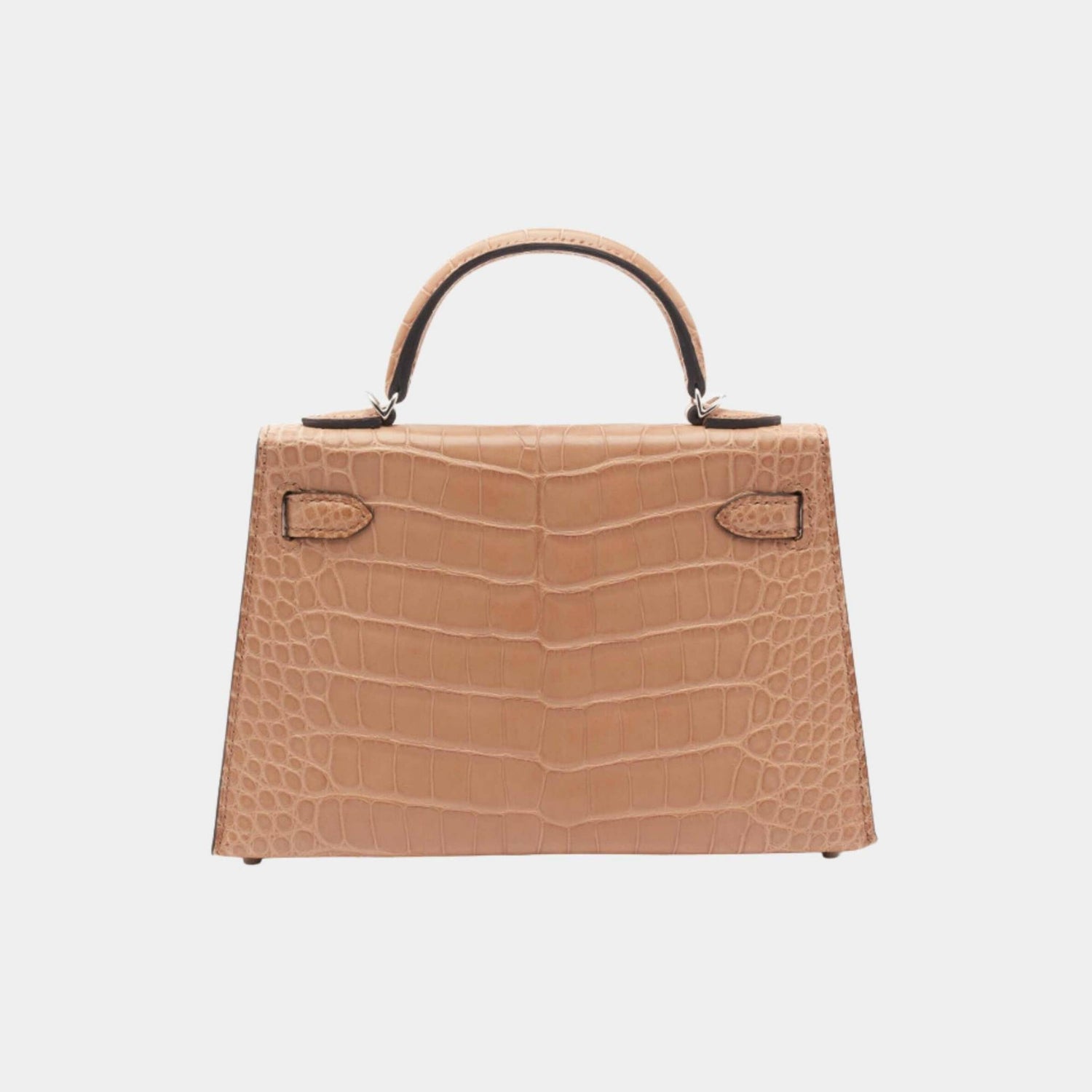 Hermes Mini Kelly Matte Alligator Chai PHW, Back
