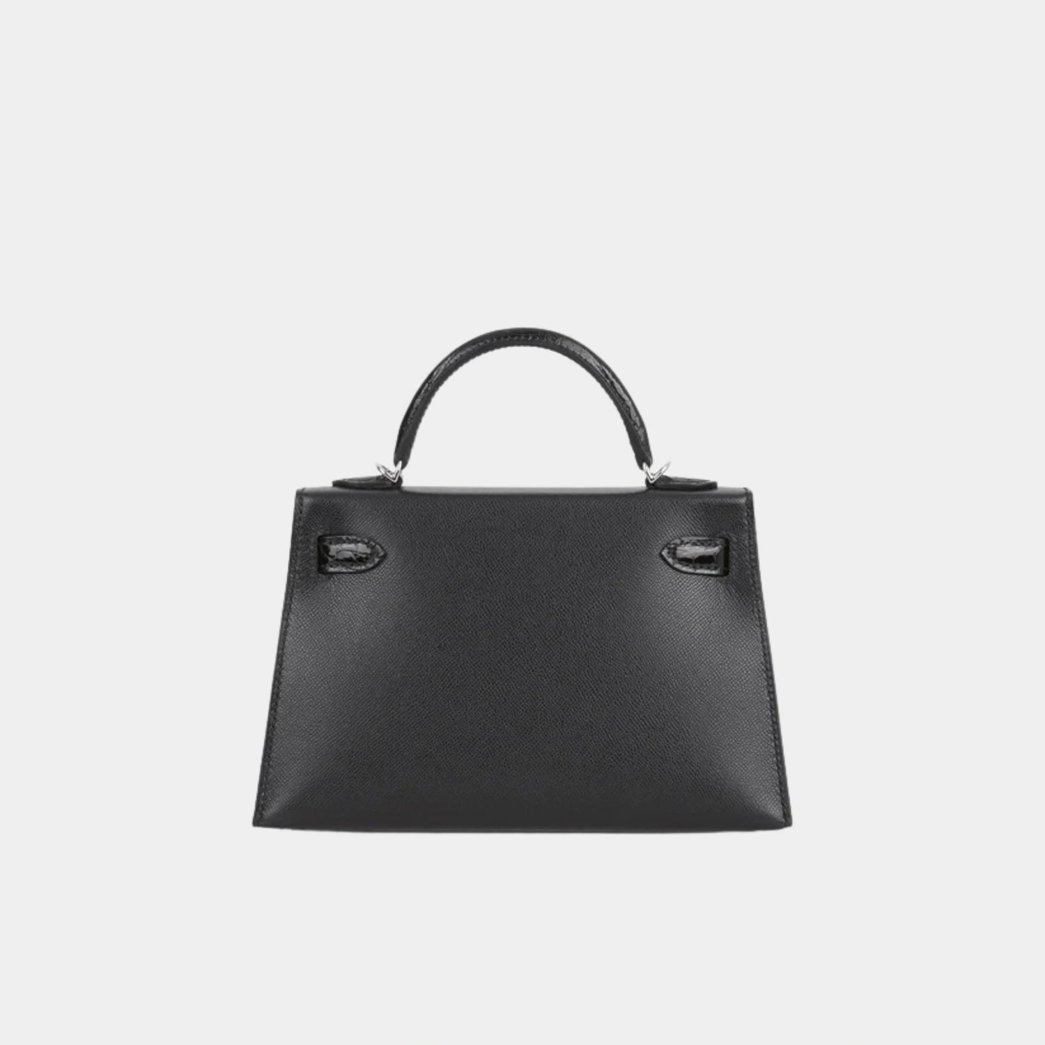 Hermes Mini kelly Touch Black Madame &amp; Shiny Alligator PHW, Back
