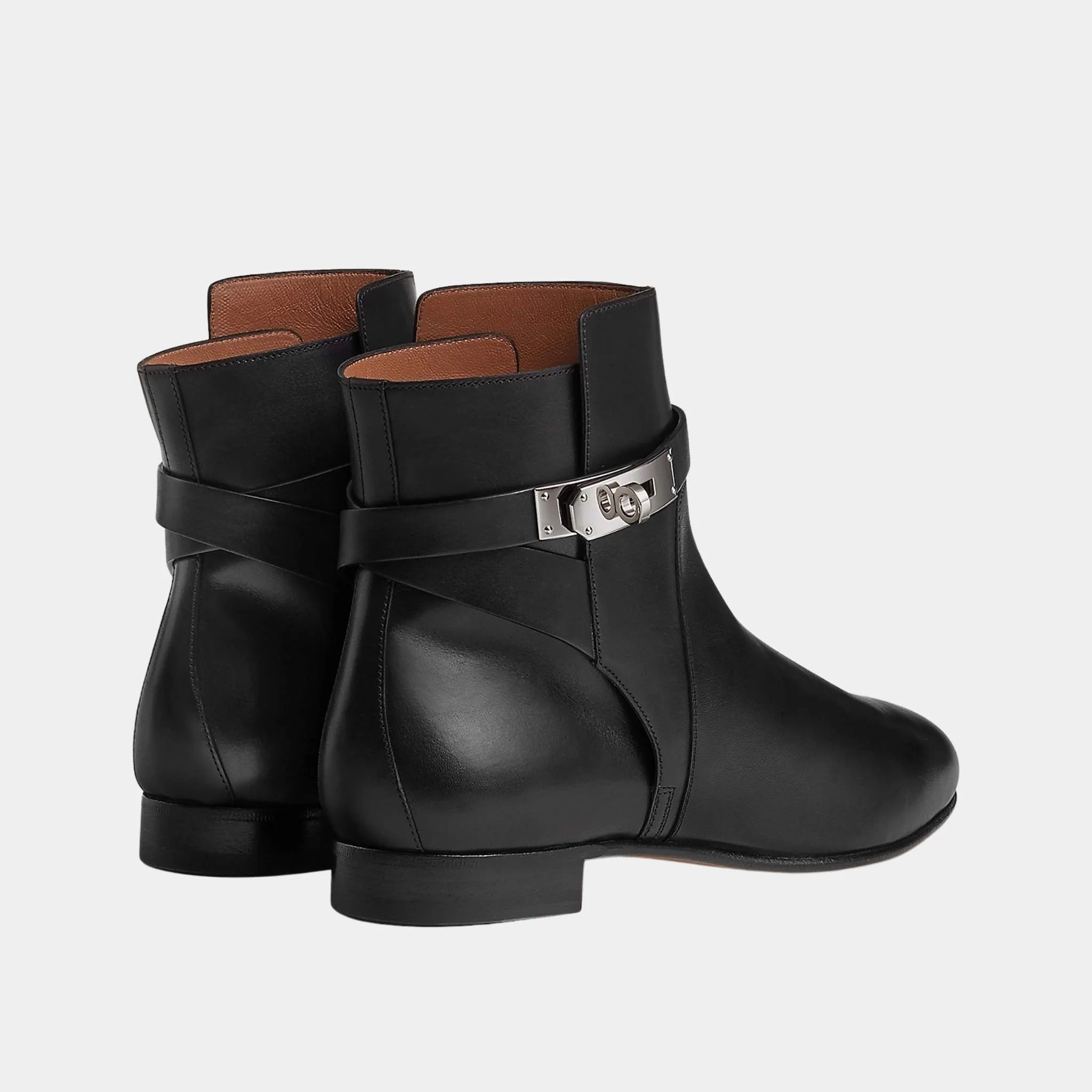 Hermes Neo Ankle Boot in Calfskin, Noir, Back