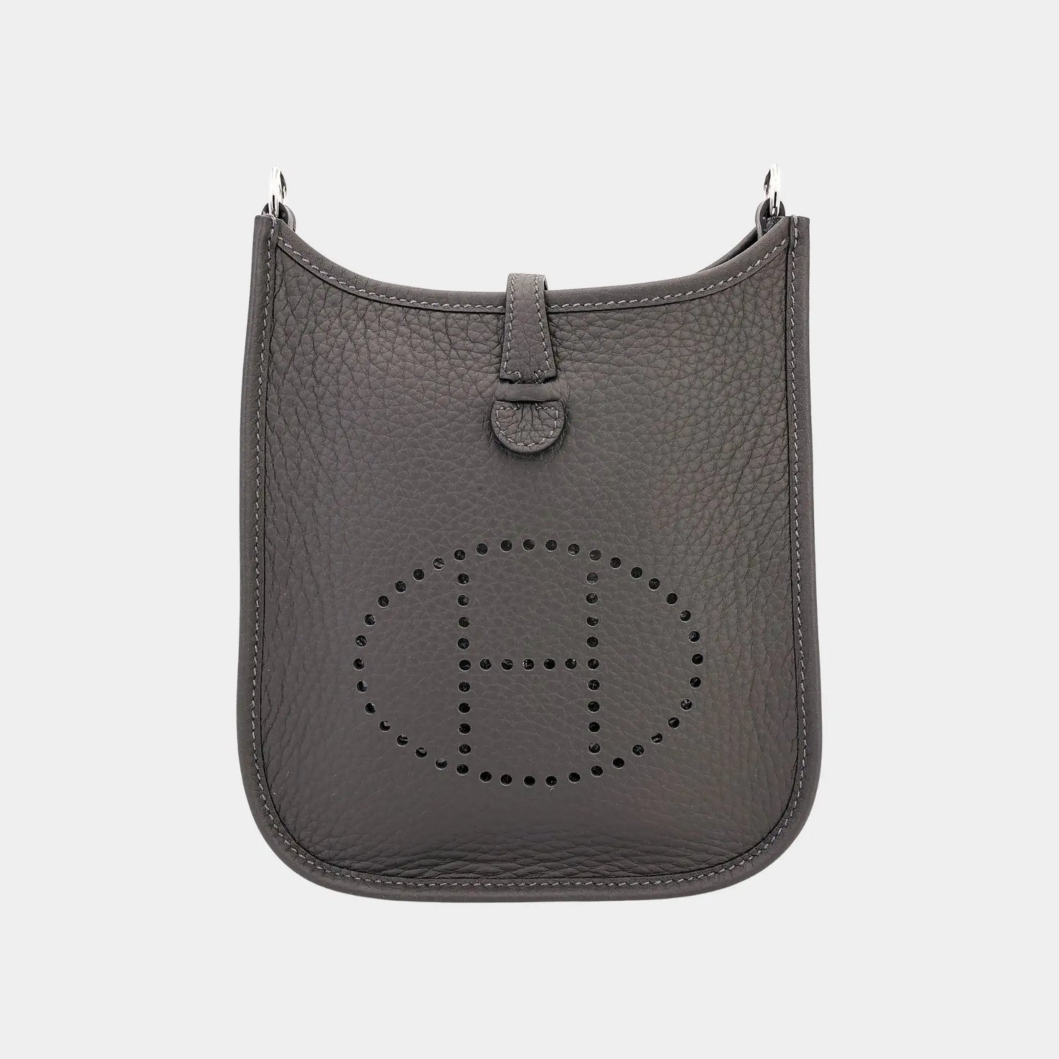 Hermes Neo Evelyne TPM Clemence Dark Bronze PHW, Front