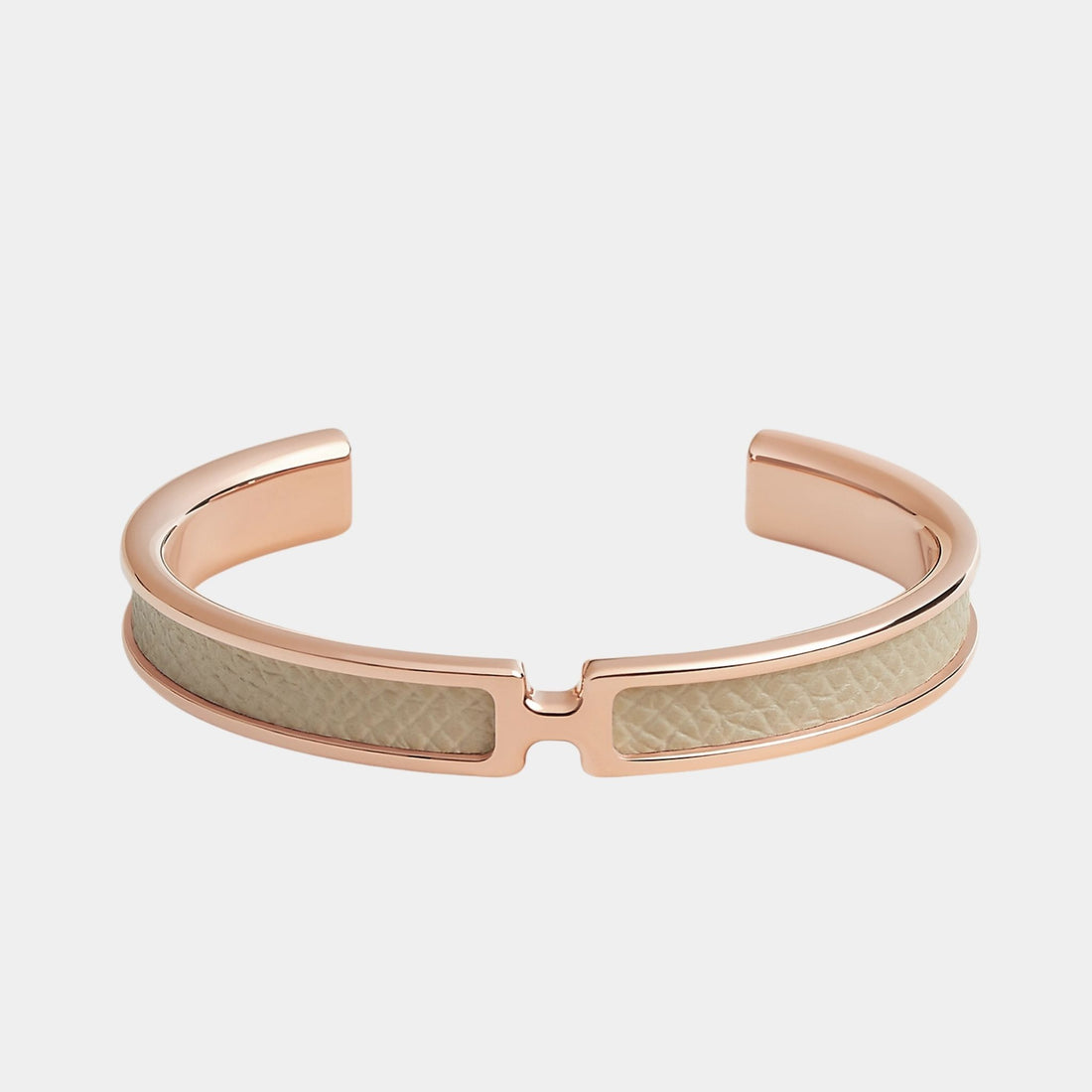 Hermes Olympe Bracelet Epsom Calfskin Rose Gold Plated, Trench