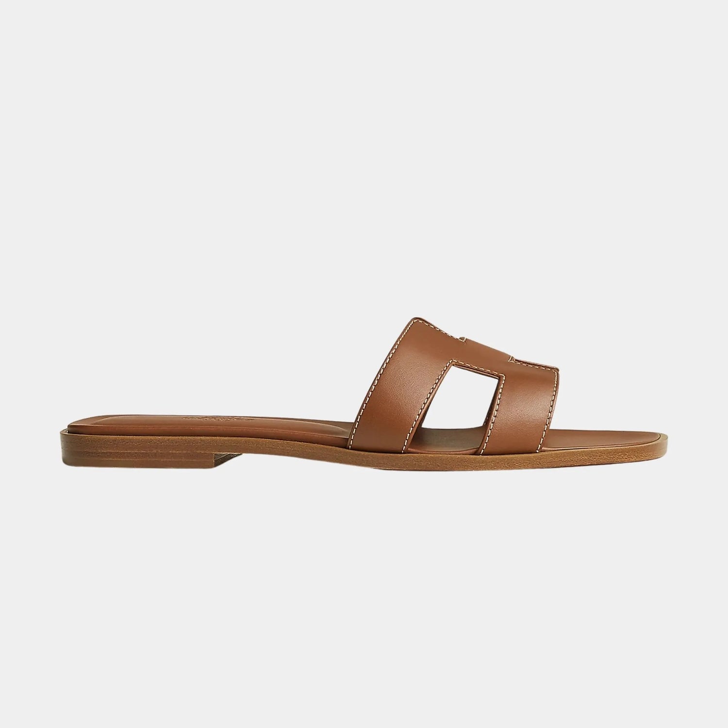 Hermes Oran Sandal Box Calfskin, Gold, Side
