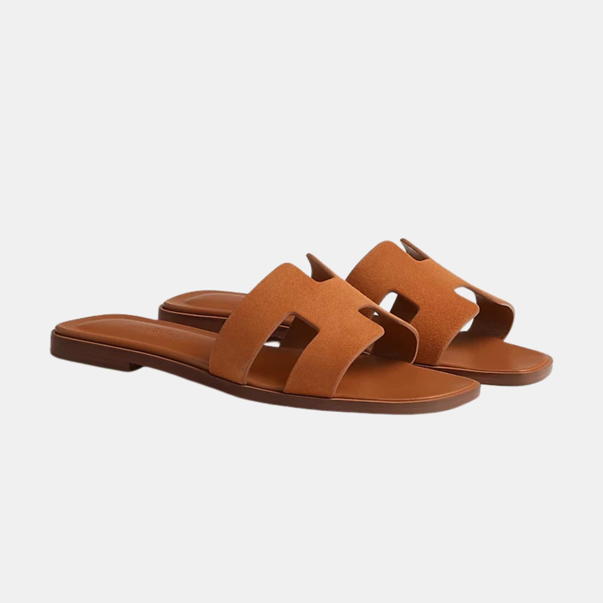 Hermes Oran Sandal Goatskin, Naturel, Front View