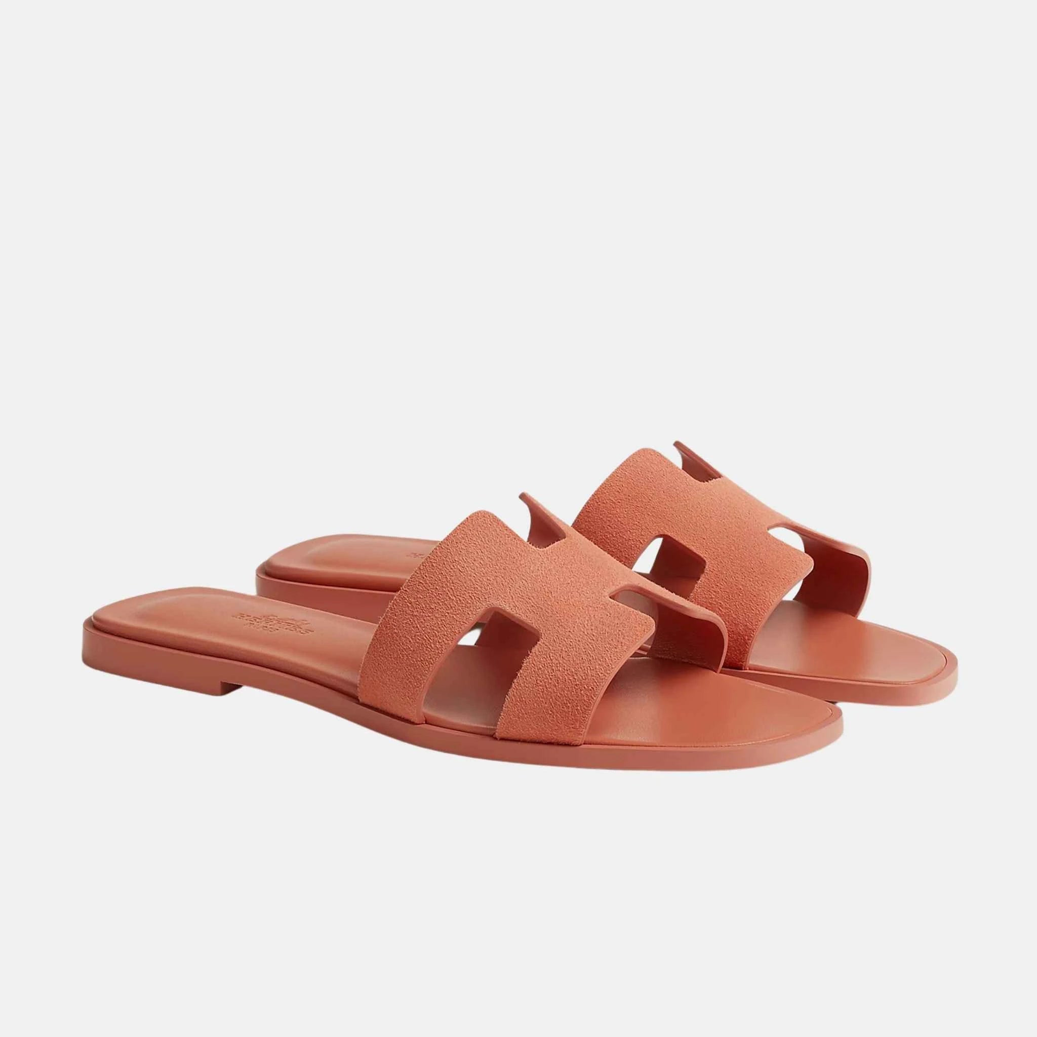 Hermes Oran Sandal Goatskin, Rose Bubinga, Front