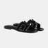 Hermes Oran Sandal Rhinestone, Noir, Front View