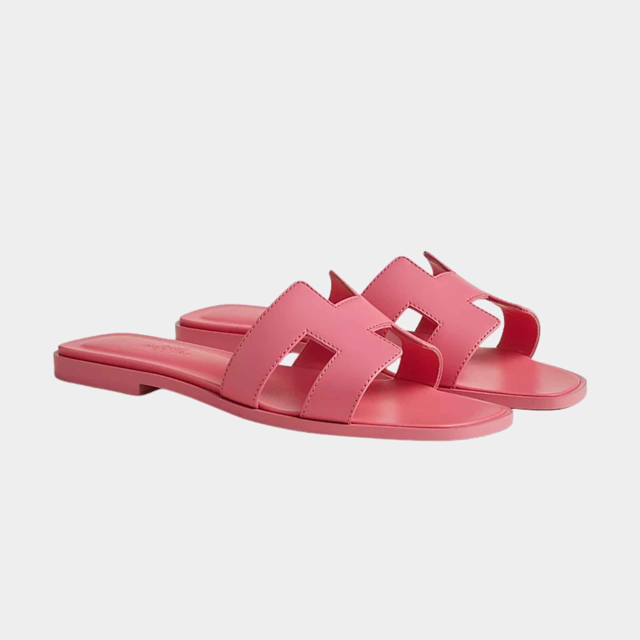 Hermes Oran Sandal, Rose Bougainvillea, Side View