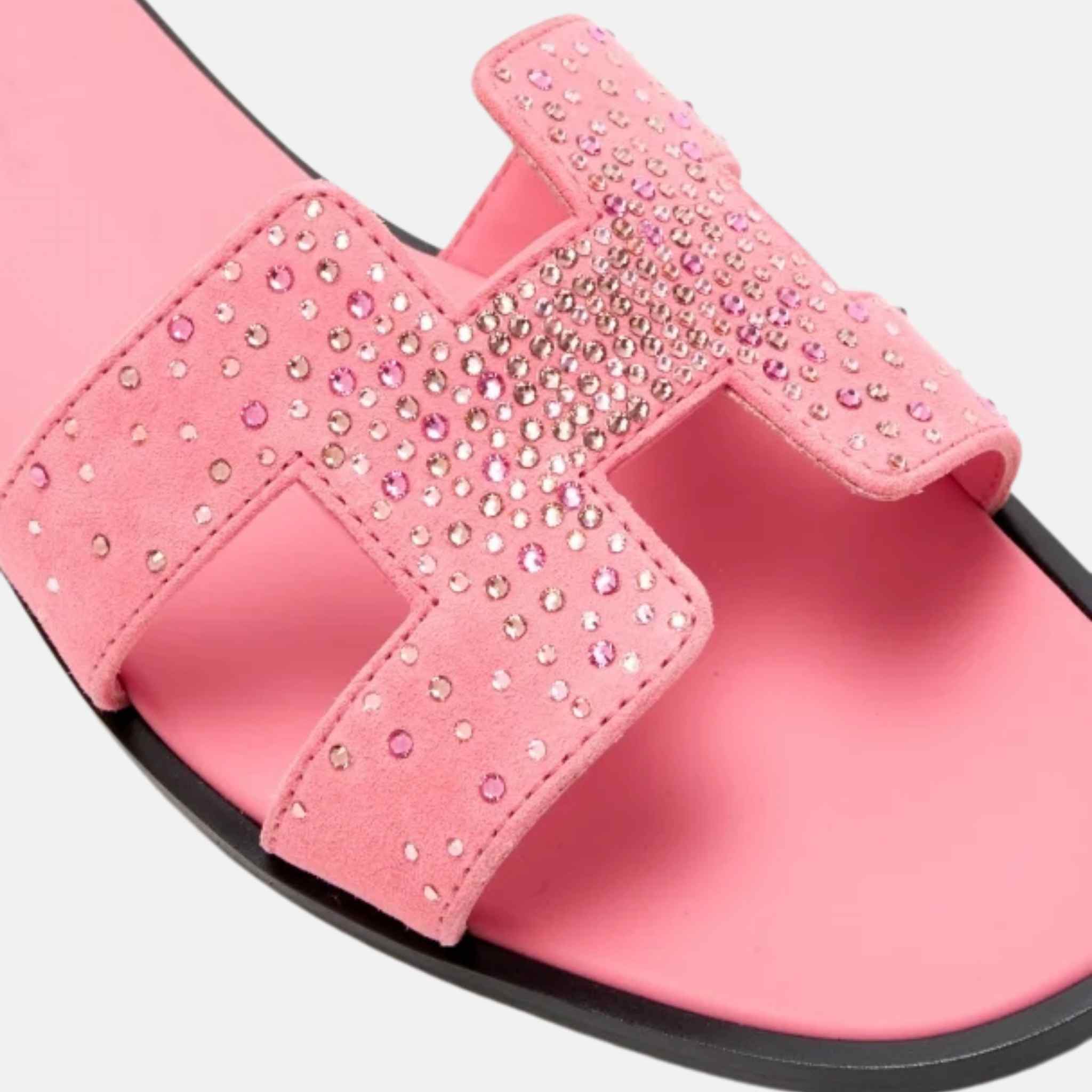 Hermes Oran Sandals With Dazzling Rhinestones, Close
