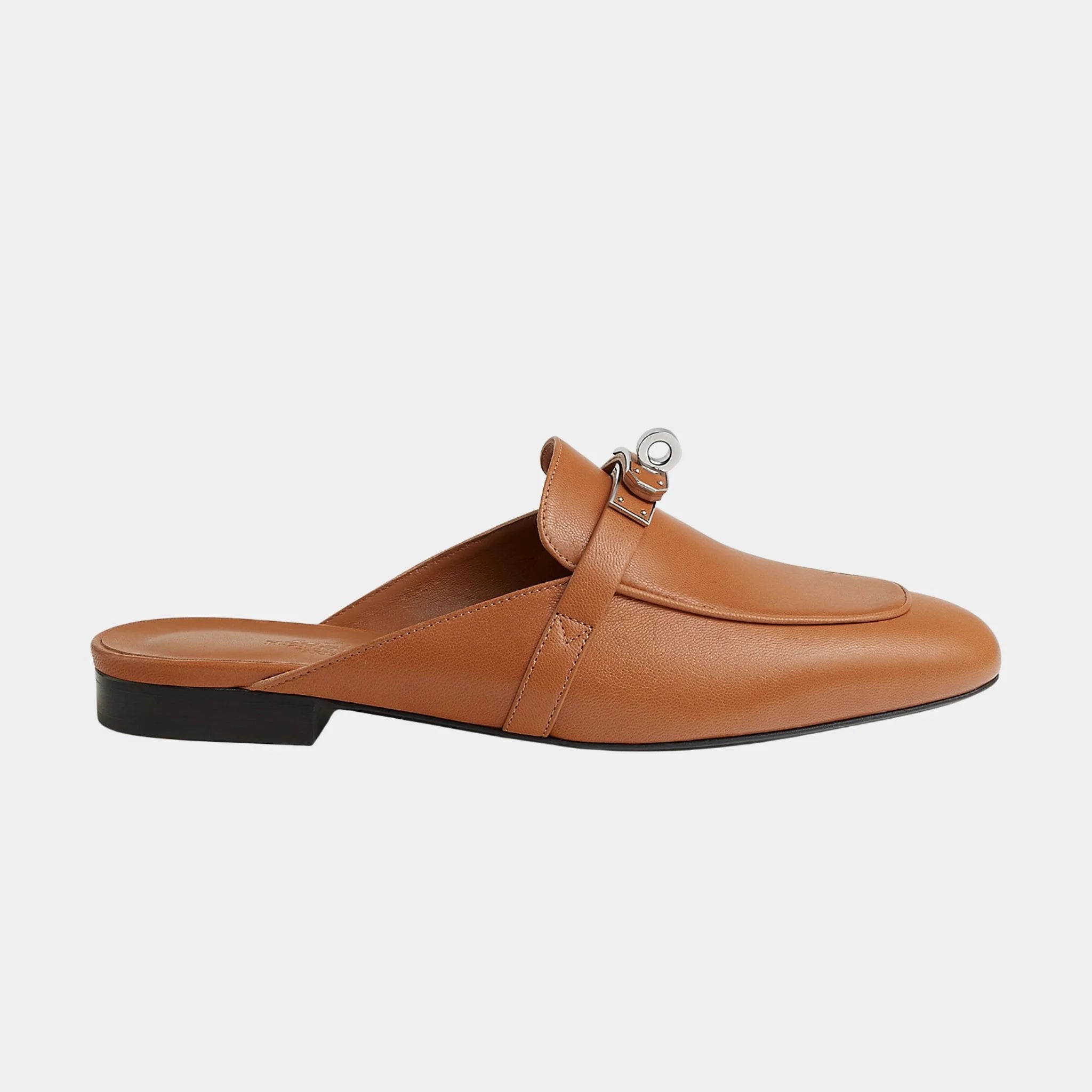 Hermes Oz Mule Goatskin PHW, Naturel, Side