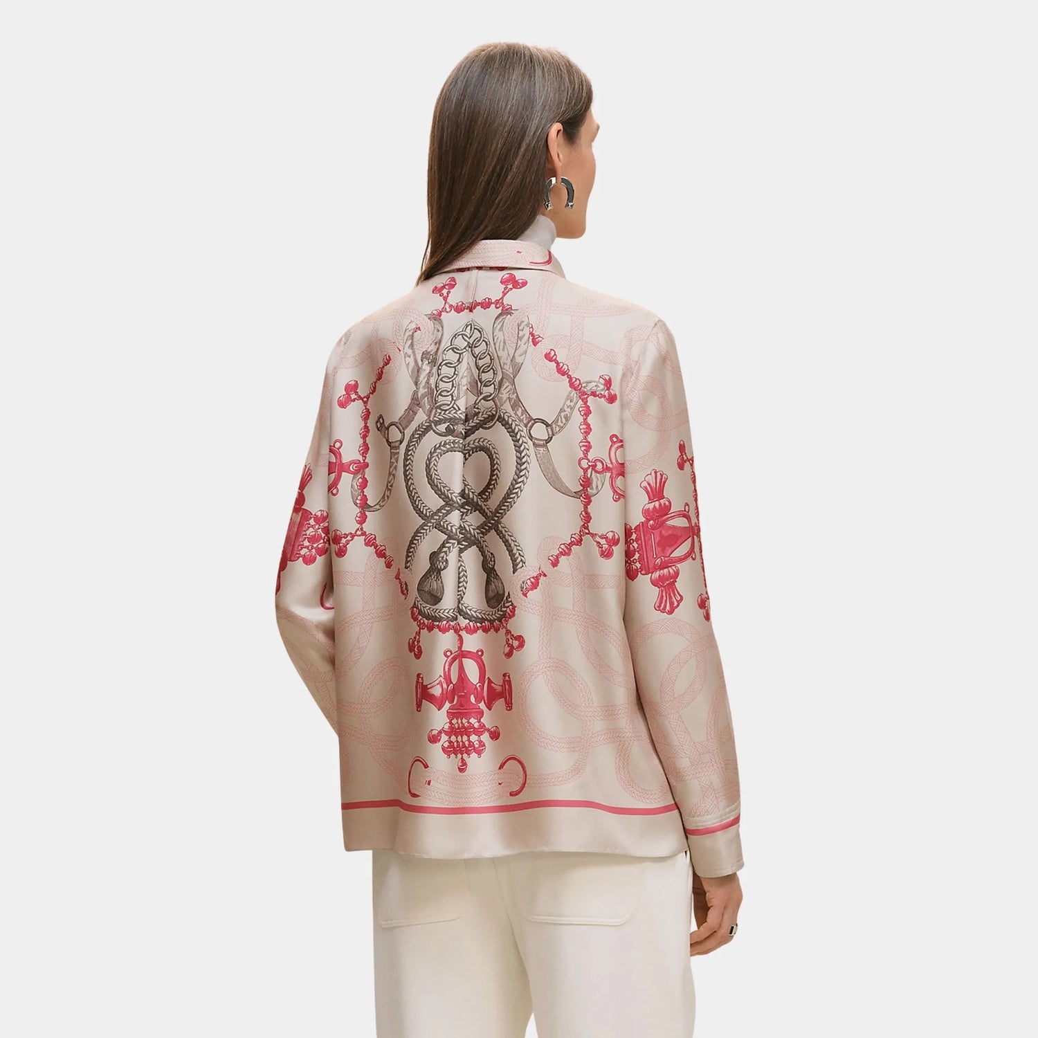 Hermes Palefroi Remix Classic Shirt, Beige Avoine, Back