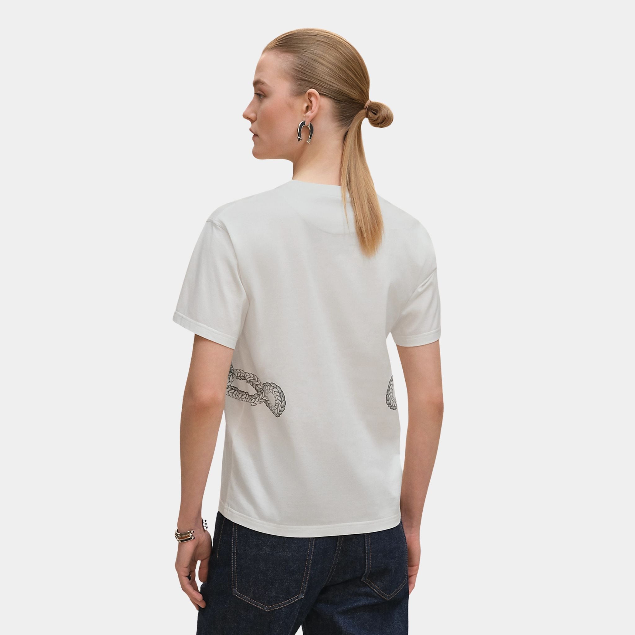 Hermes Palefroi Remix Printed Maxi T-shirt, Blanc, Back