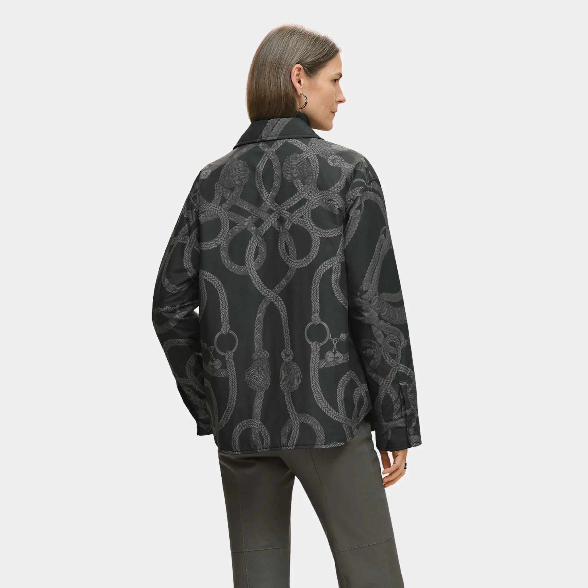 Hermes Palefroi Remix Reversible Overshirt, Gris Charbon, Back