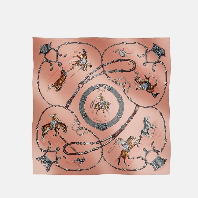 Hermes Pampa Scarf 70, Pink