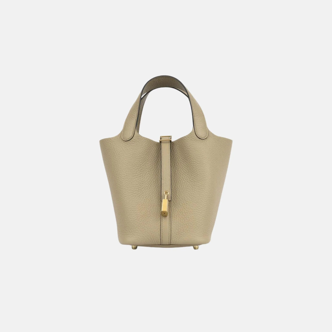 Hermes Picotin 18 Beige Marfa Clemence GHW, Front