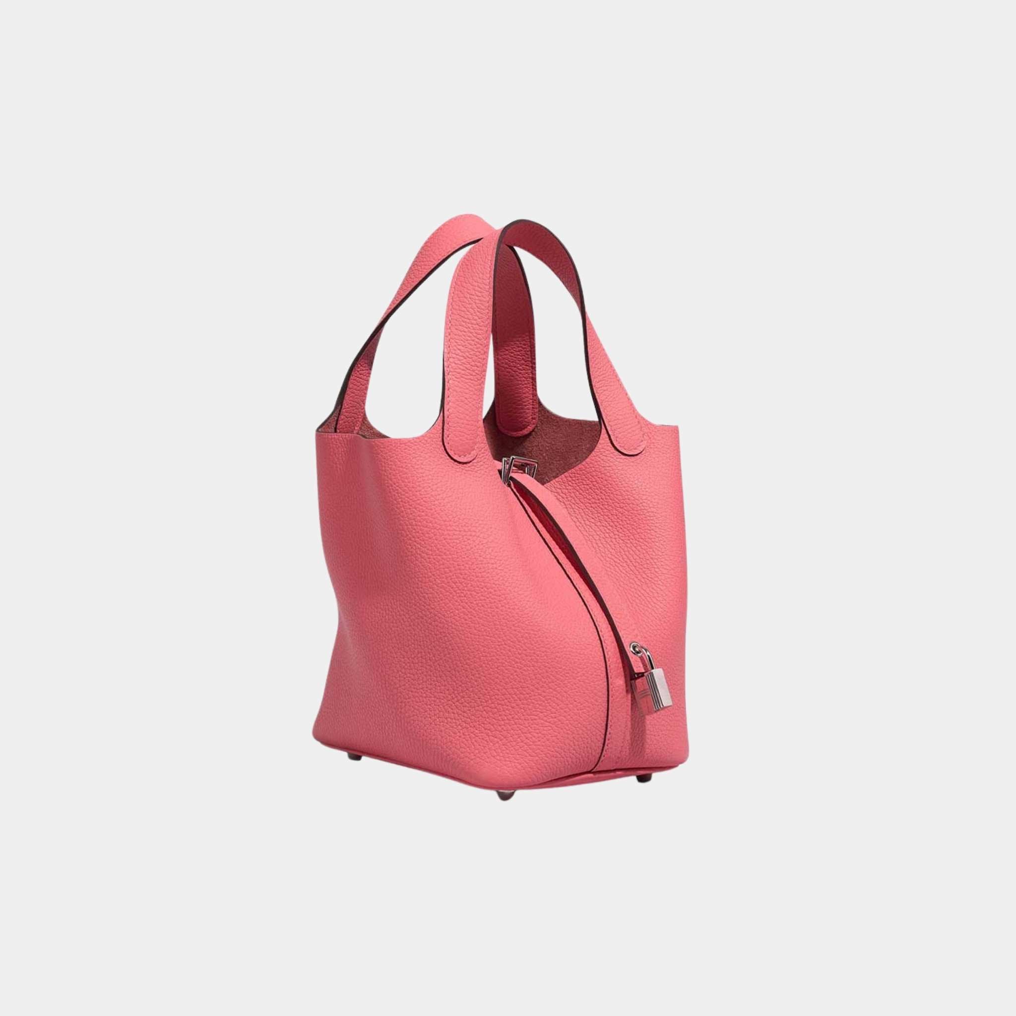 Hermes Picotin 18 Clemence Rose Azalee, Side