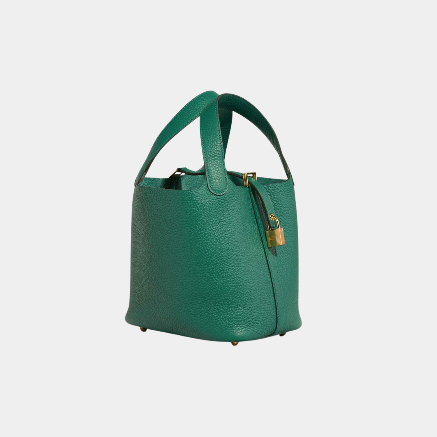 Hermes Picotin 18 Clemence Taurillon Vert Vertigo Gold Hardware Side View