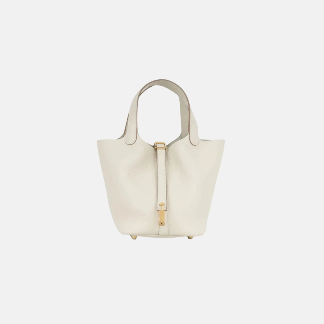 Hermes Picotin 18 Craie Clemence Leather GHW, Front