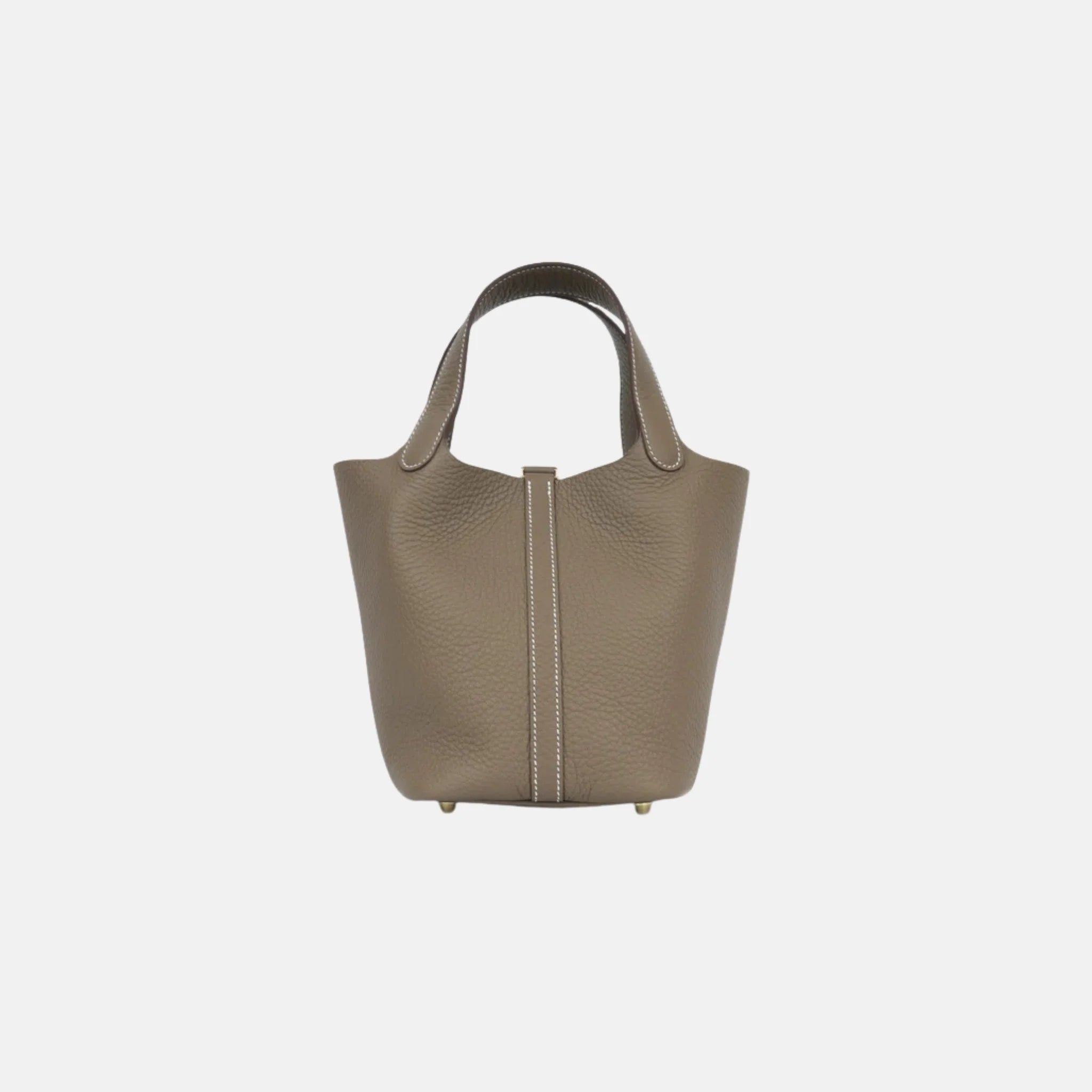 Hermes Picotin 18 Etoupe Clemence Leather GHW, Back