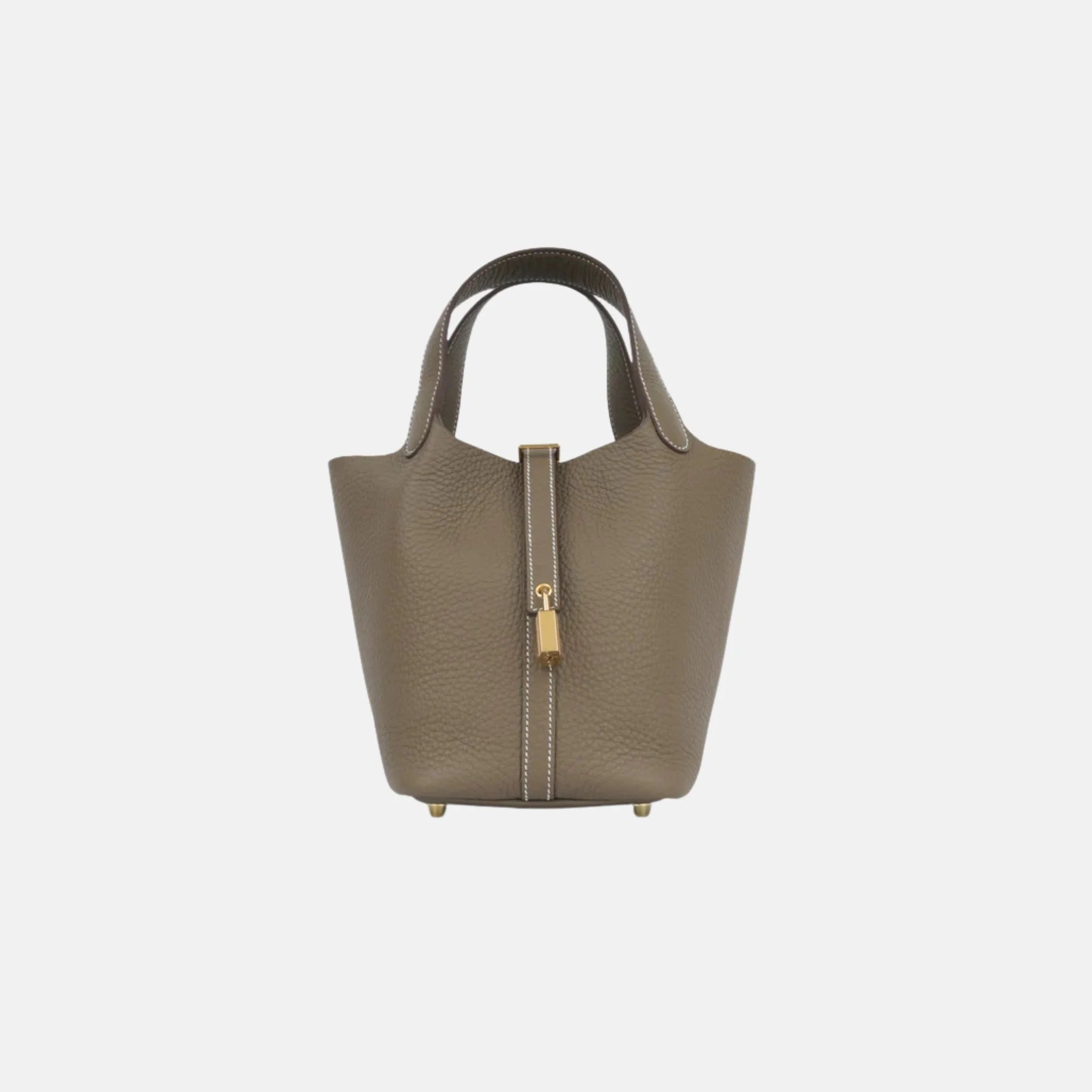 Hermes Picotin 18 Etoupe Clemence Leather GHW, Front