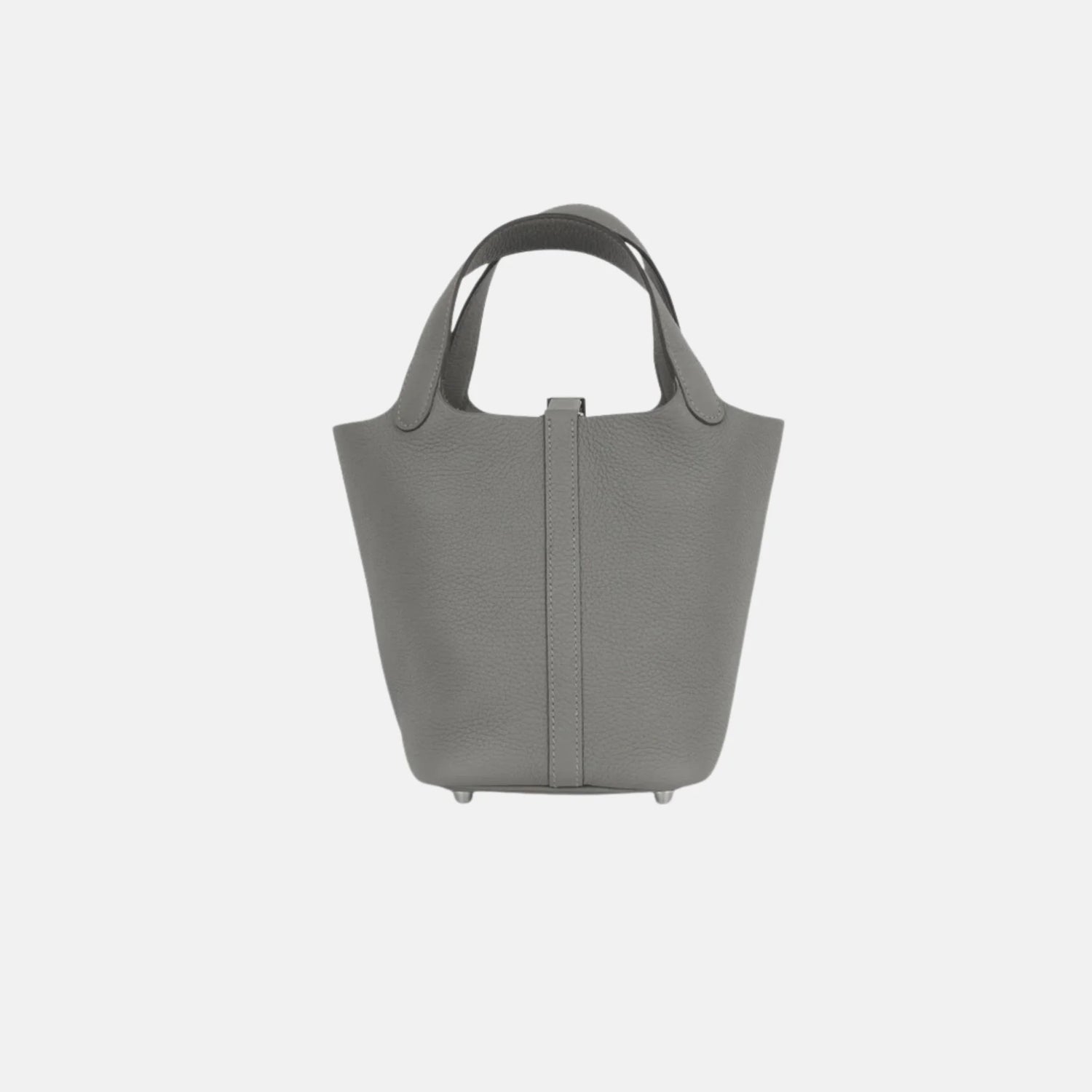 Hermes Picotin 18 Gris Meyer Clemence PHW, Back