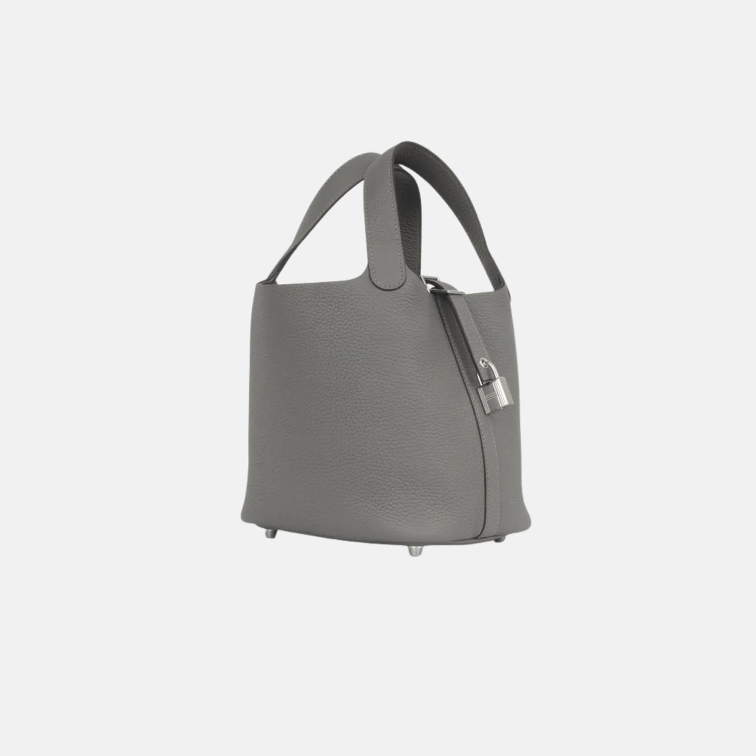 Hermes Picotin 18 Gris Meyer Clemence PHW, Side