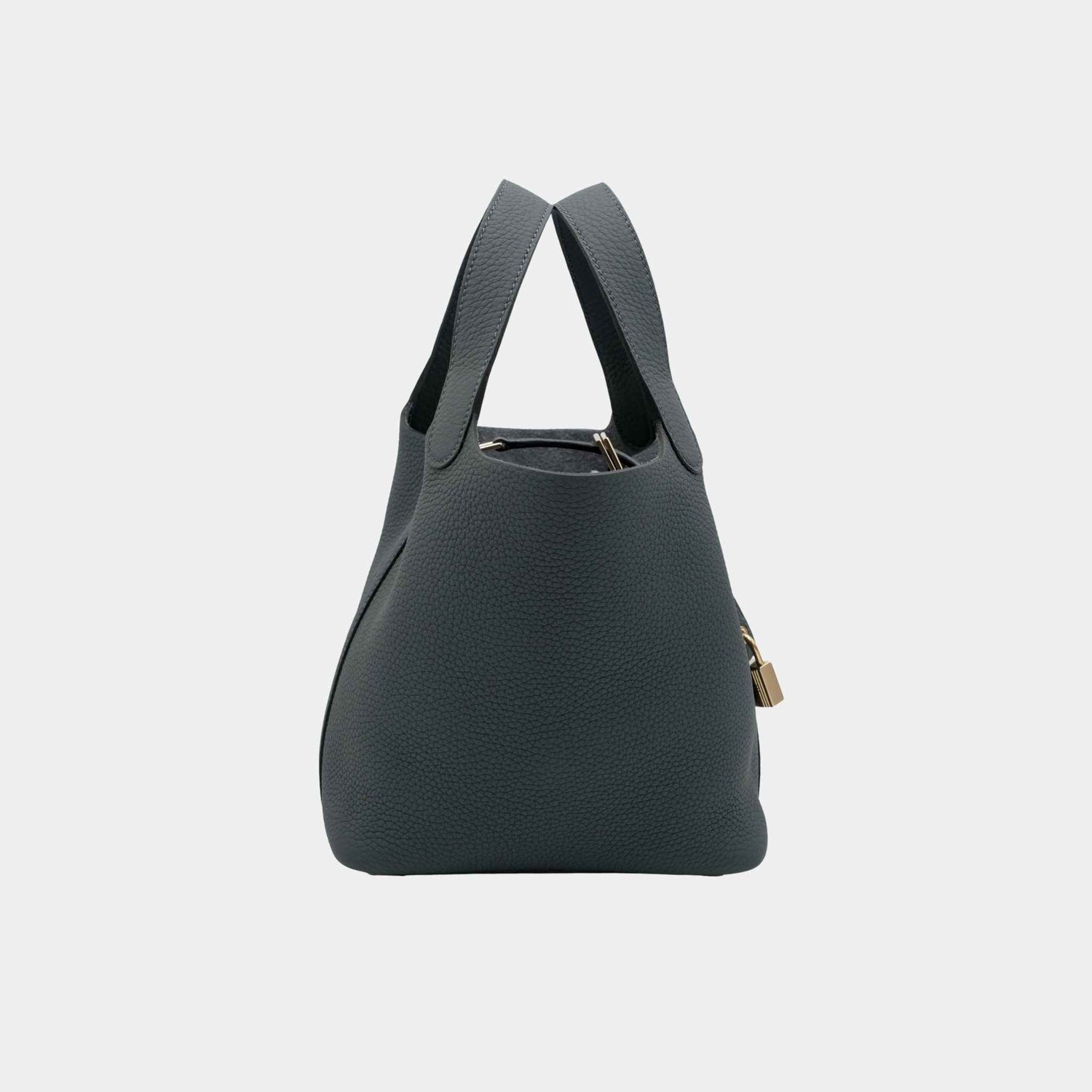 Hermes Picotin 18 Gris Misty PBHW, Side