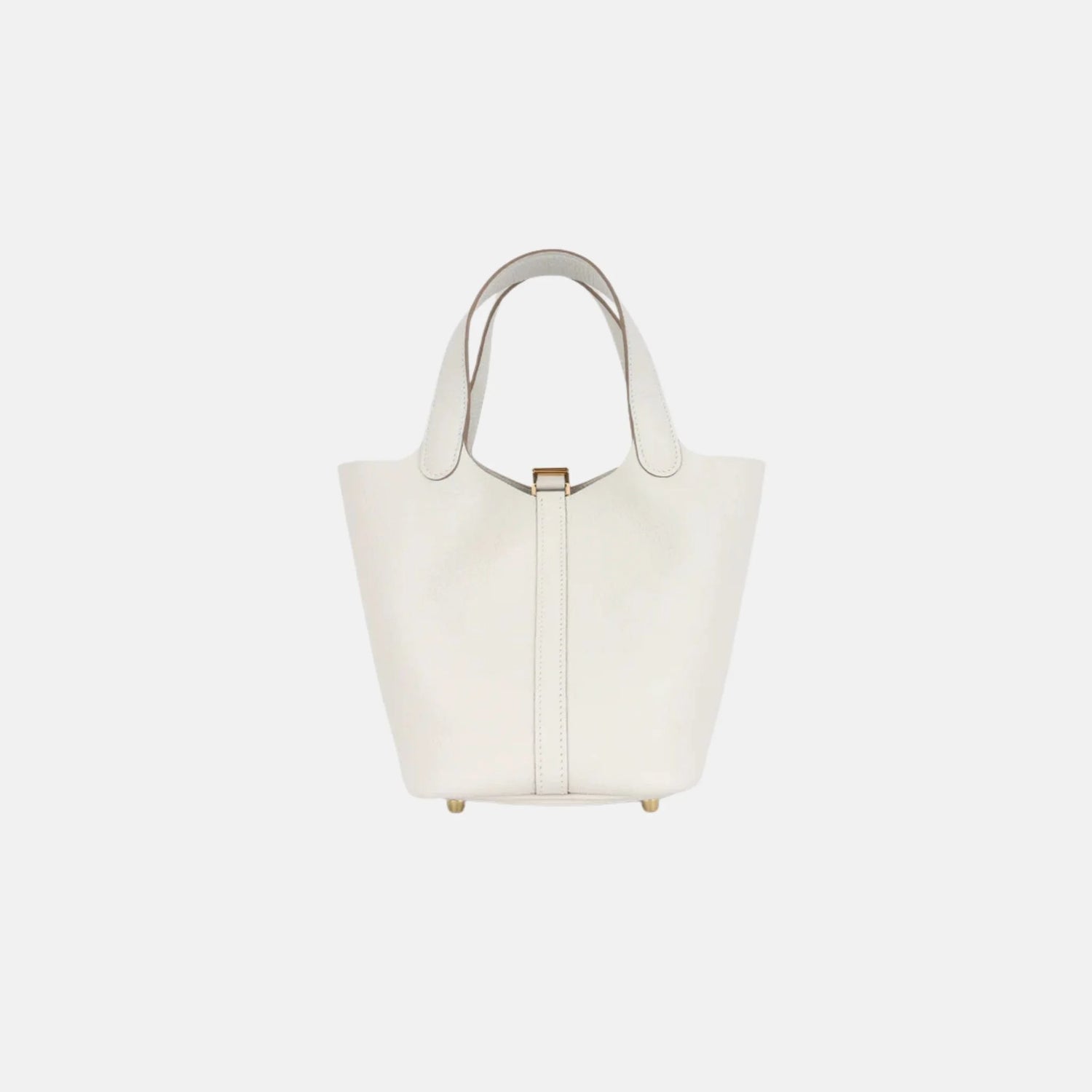 Hermes Picotin 18 Gris Pale Clemence GHW, Back