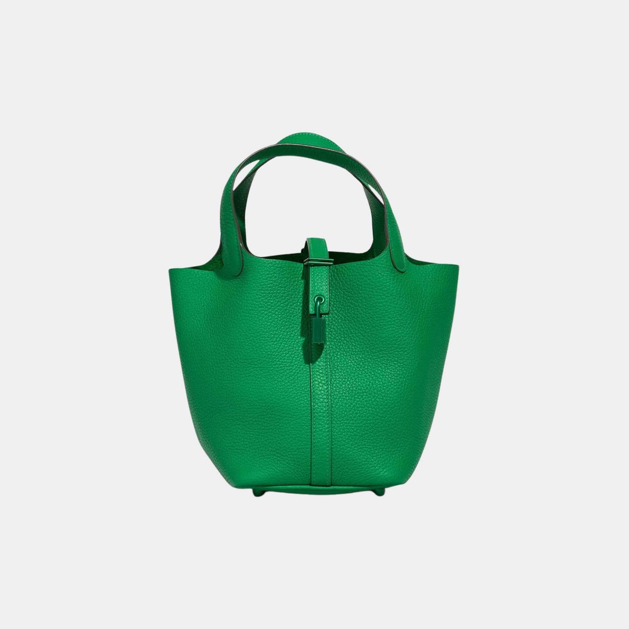 Hermes Picotin 18 Taurillon Clemence Bambou, Front