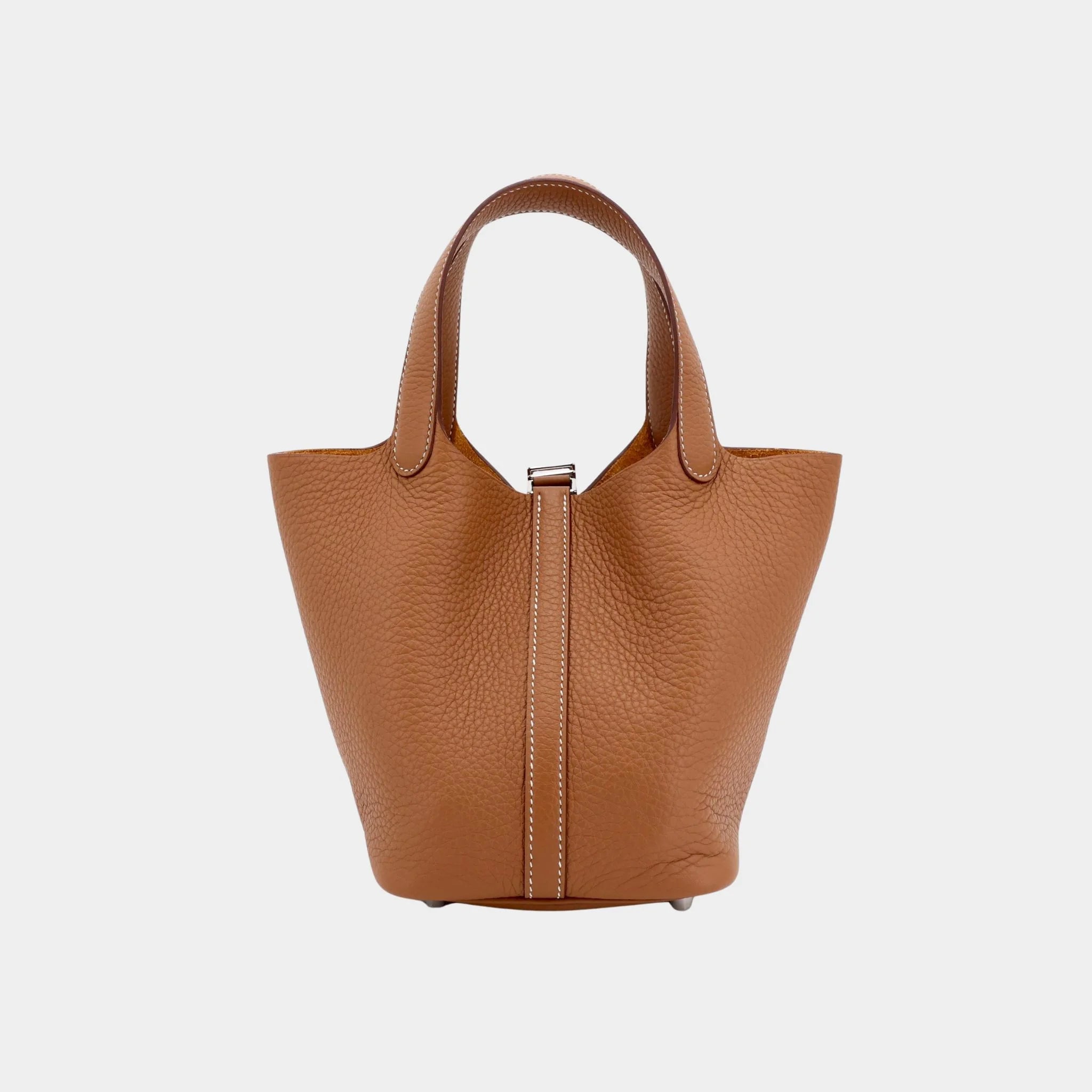 Hermes Picotin 18 Taurillon Clemence Gold PHW, Back