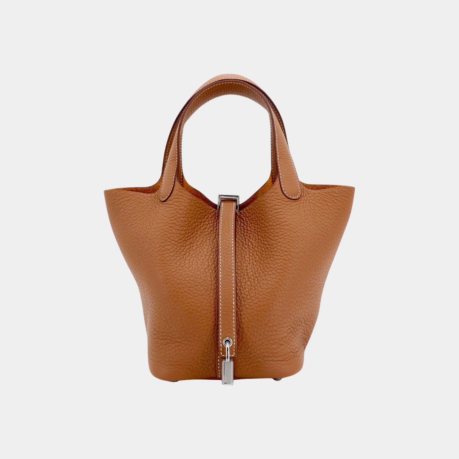 Hermes Picotin 18 Taurillon Clemence Gold PHW, Front