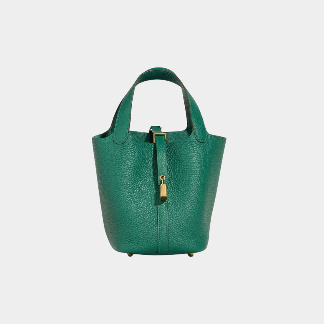 Hermes Picotin 18 Taurillon Clemence Vert Vertigo GHW, Front