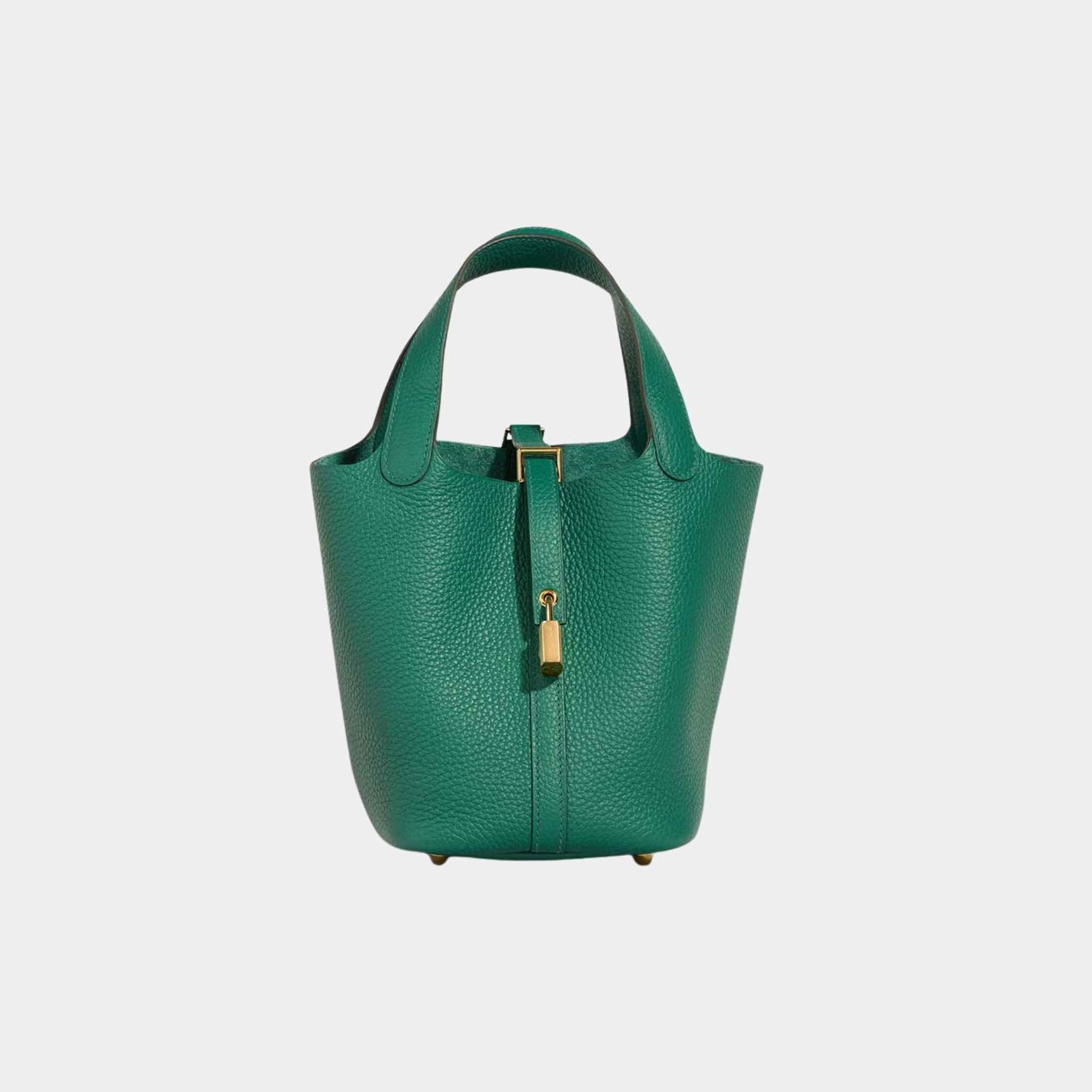 Hermes Picotin 18 Taurillon Clemence Vert Vertigo GHW, Front