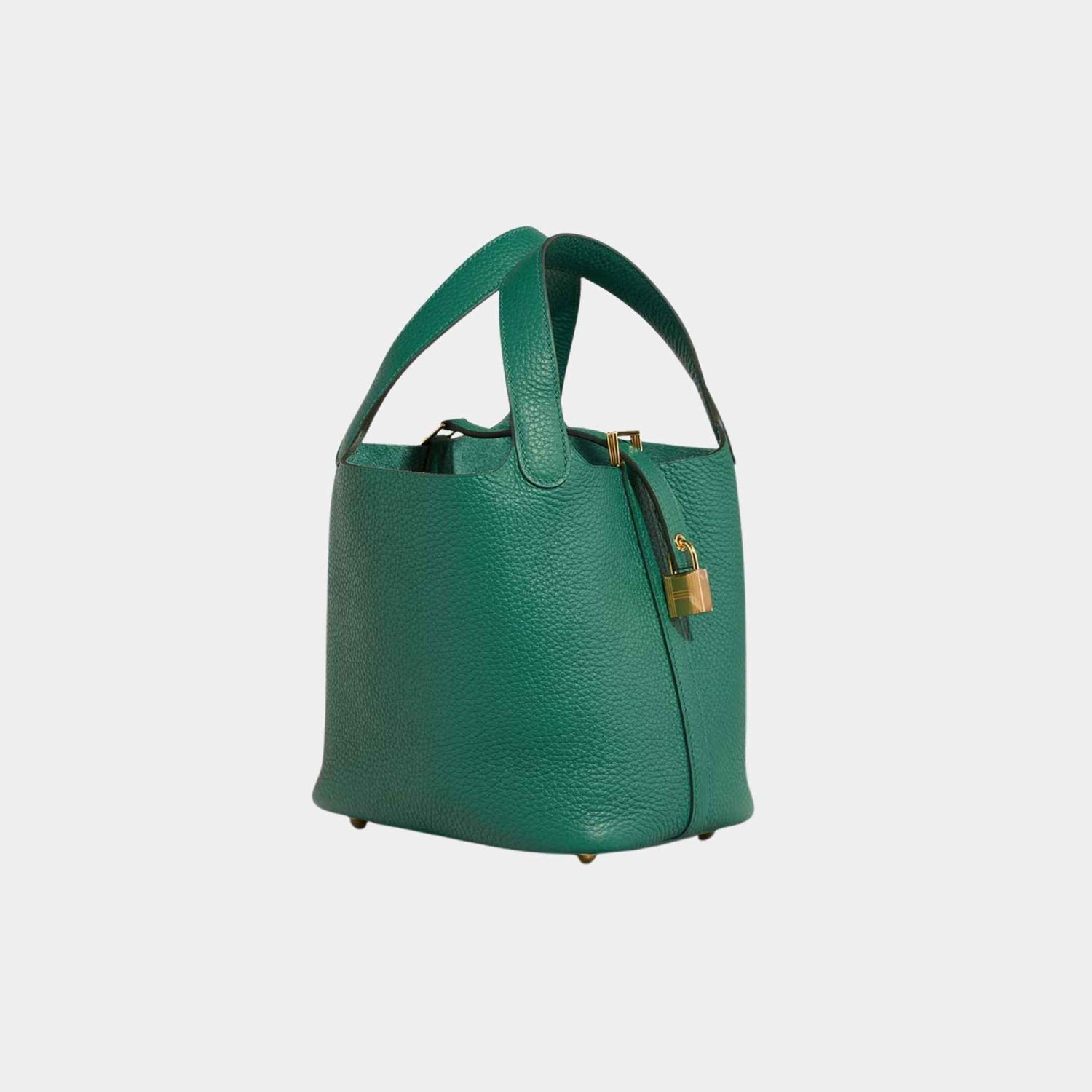 Hermes Picotin 18 Taurillon Clemence Vert Vertigo GHW, Side