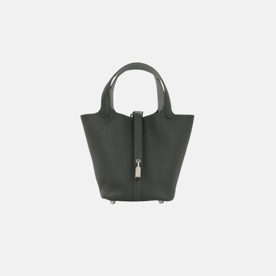 Hermes Picotin 18 Vert Mangrove Clemence PHW, Front