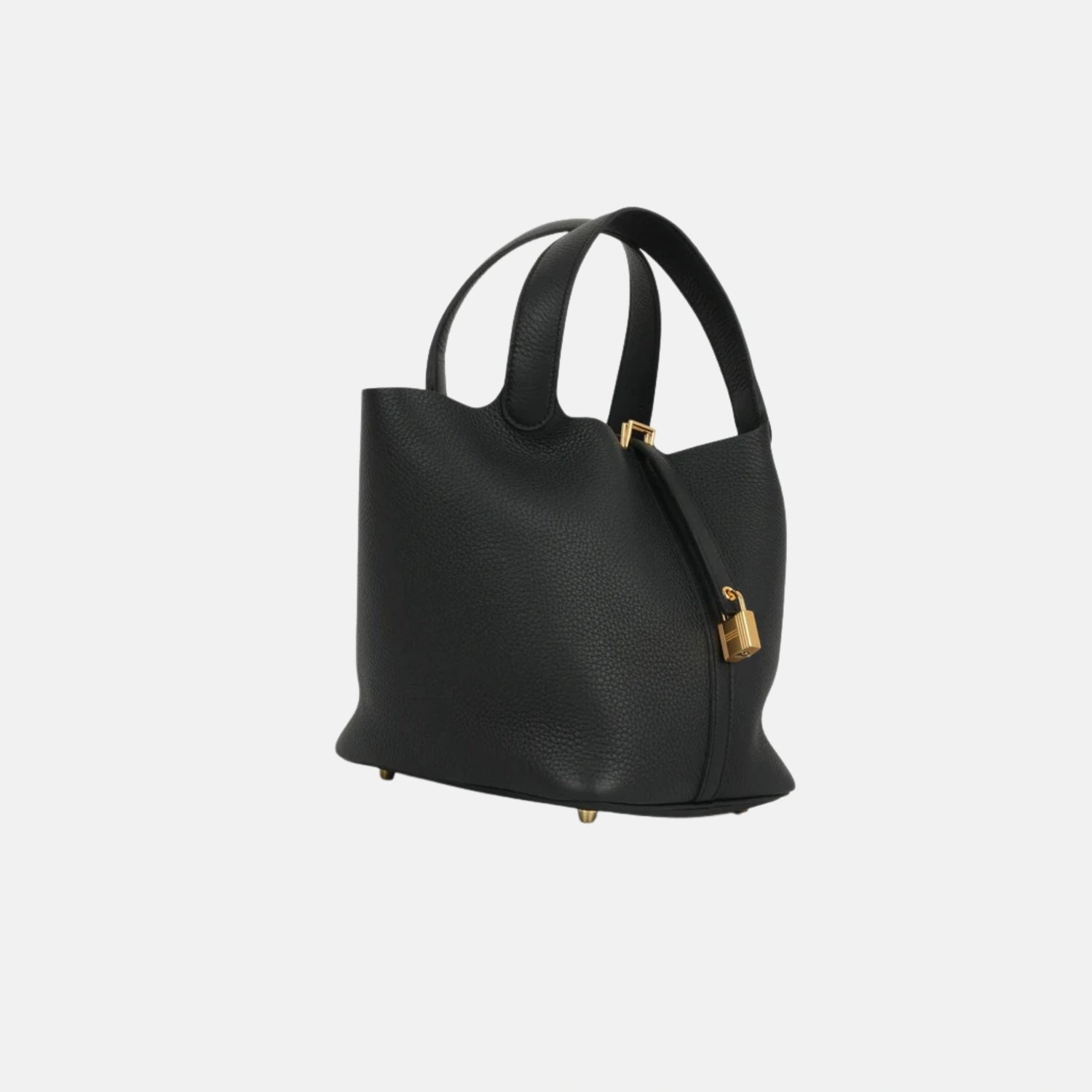 Hermes Picotin 22 Black Clemence GHW, Side