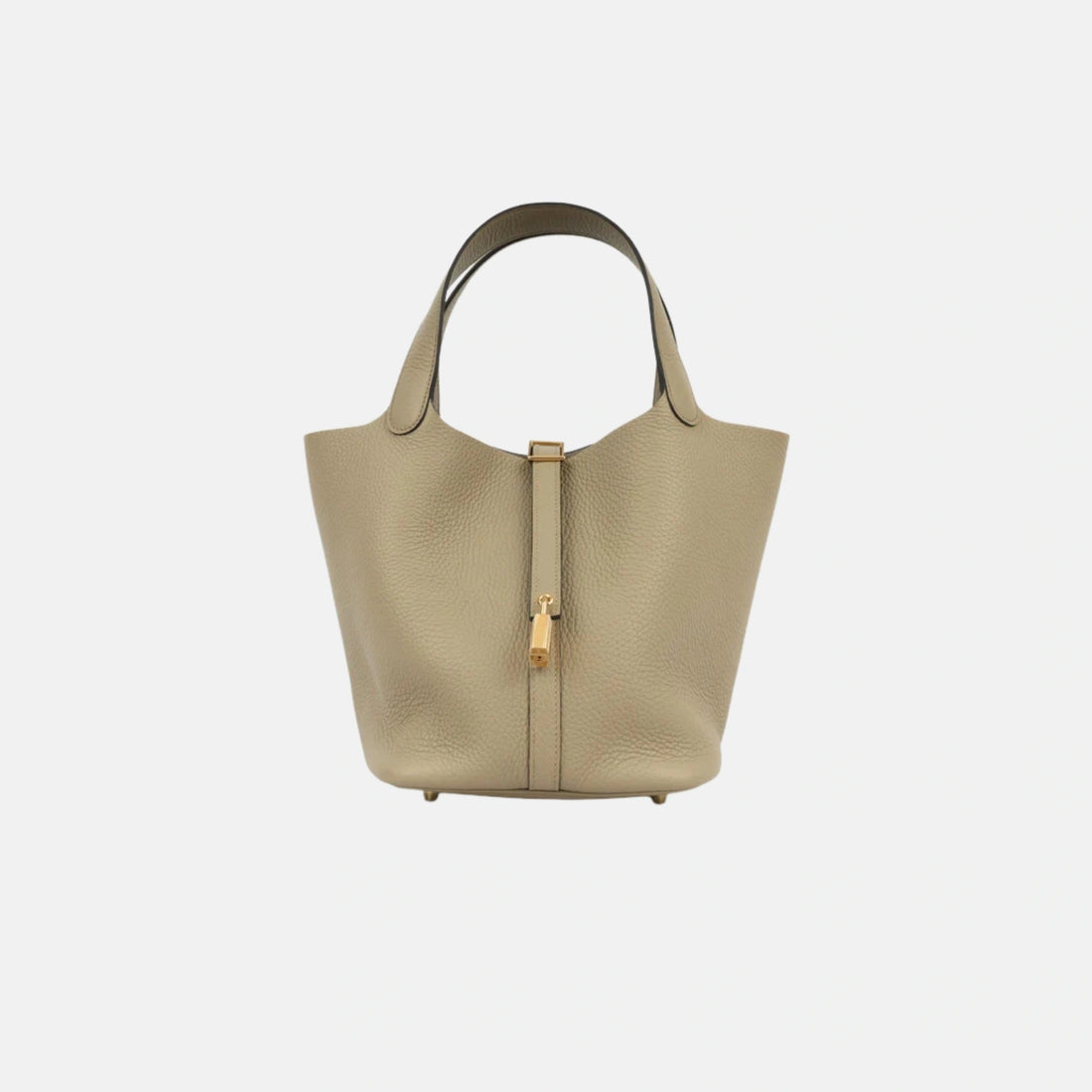 Hermes Picotin 22 Clemence Beige Marfa GHW, Front