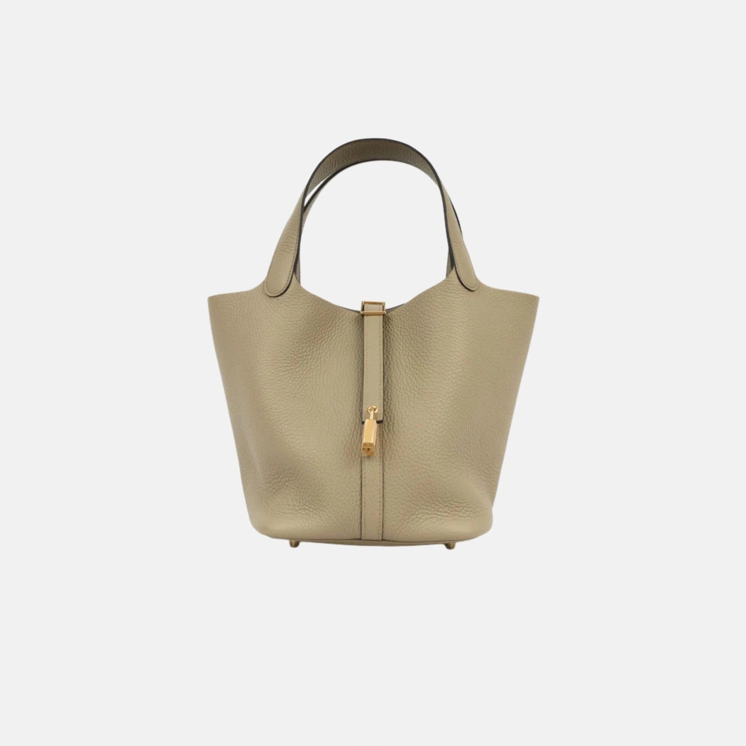 Hermes Picotin 22 Clemence Beige Marfa GHW, Front