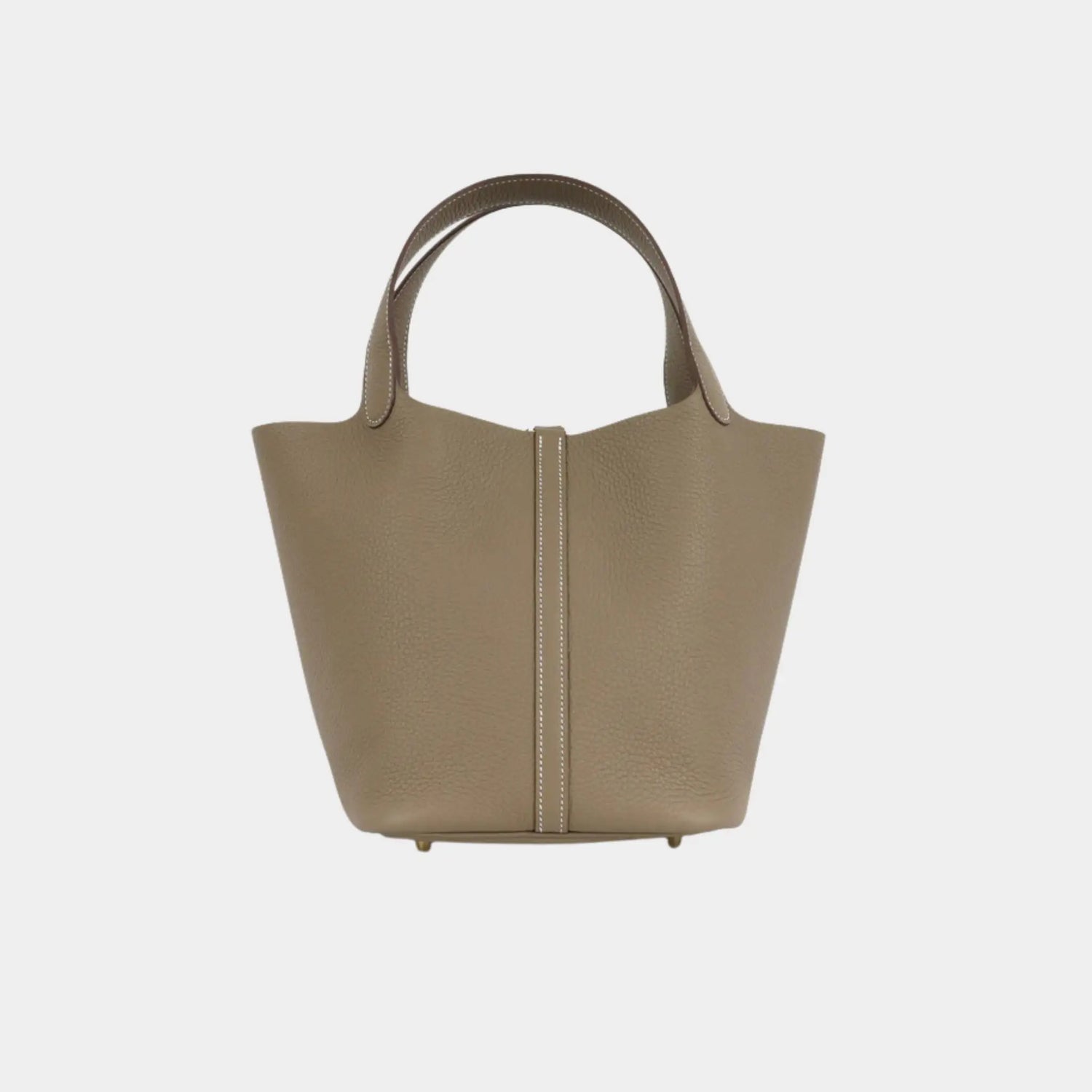 Hermes Picotin 22 Taurillon Clemence Etoupe GHW, Back