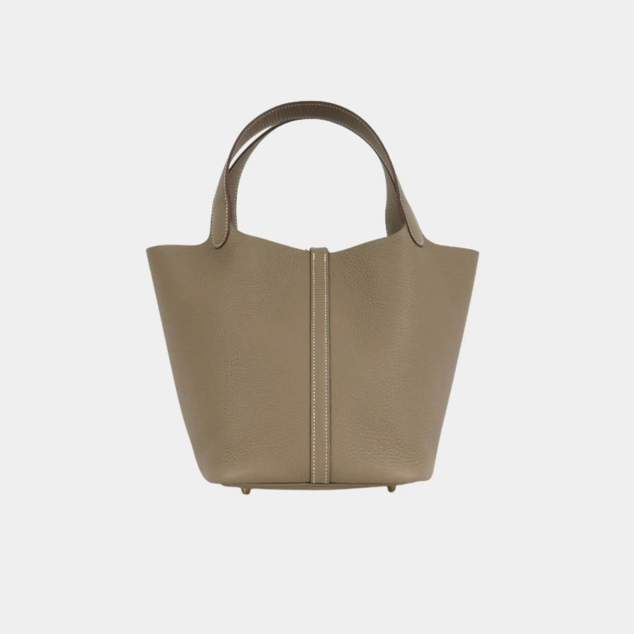 Hermes Picotin 22 Taurillon Clemence Etoupe GHW, Back