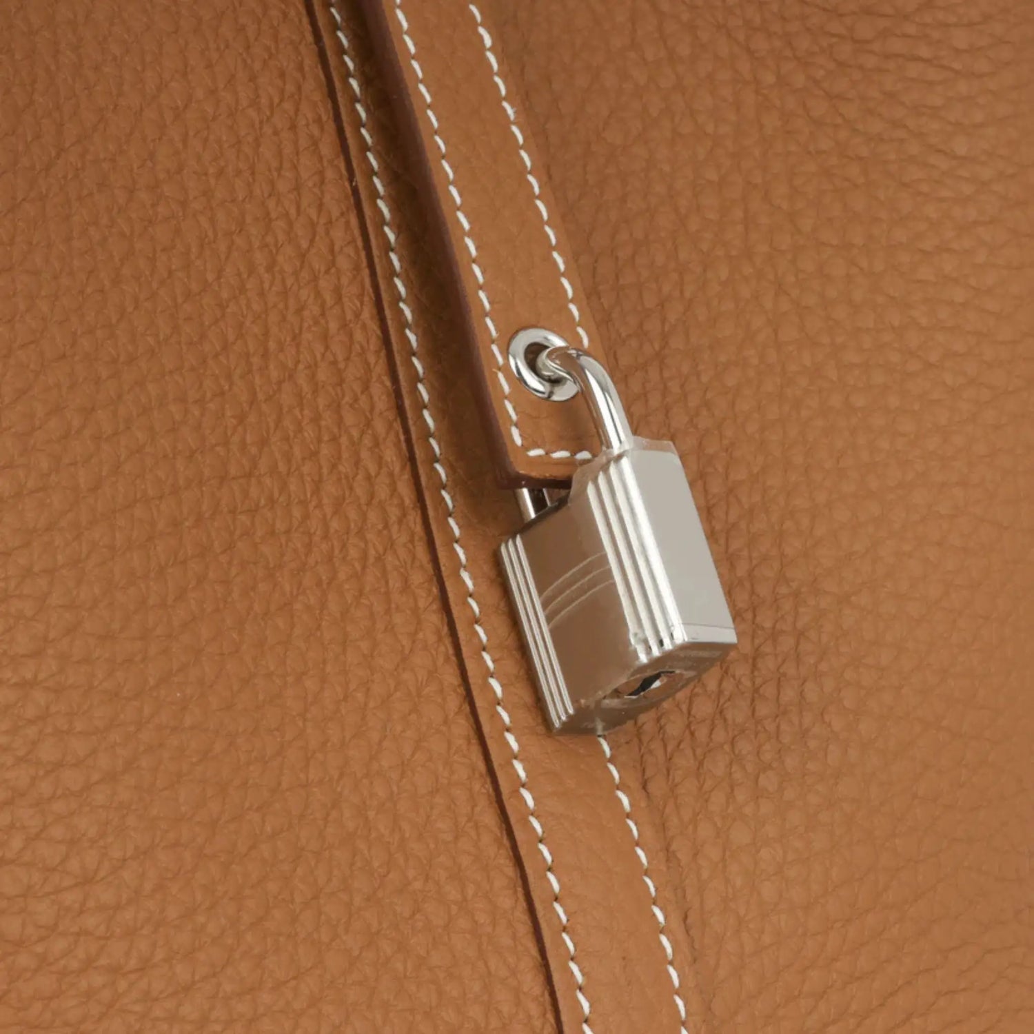 Hermes Picotin 22 Taurillon Clemence Gold PHW, Closeup