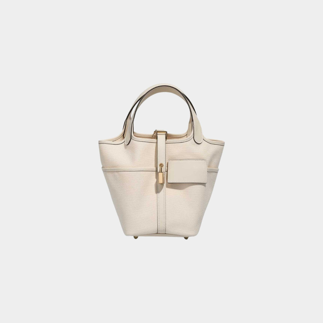 Hermes Picotin Cargo 18 Toile Goeland Swift Nata GHW, Front