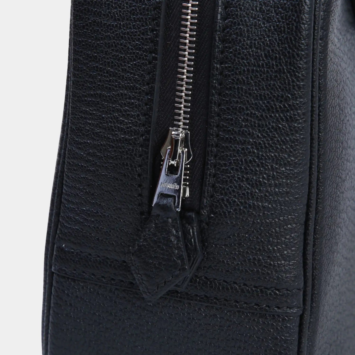 Hermes Plume Mini Black PHW, Zip