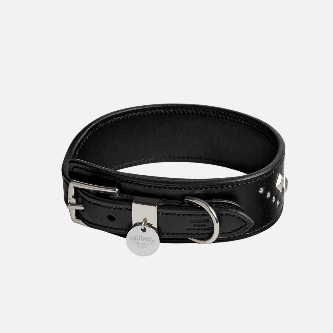 Hermes Punch Luxury Dog Collar, Front