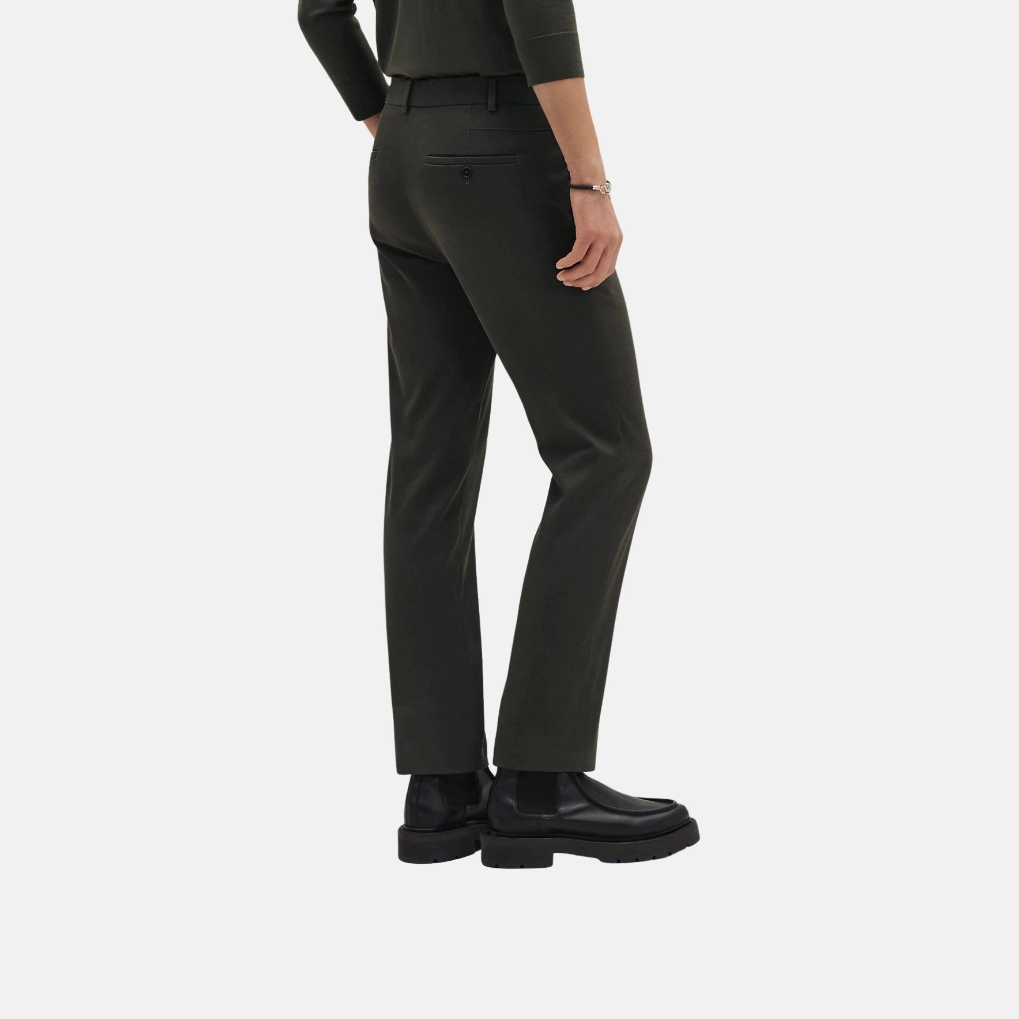 Hermes Saint Germain Fitted Pants, Bronze, Back