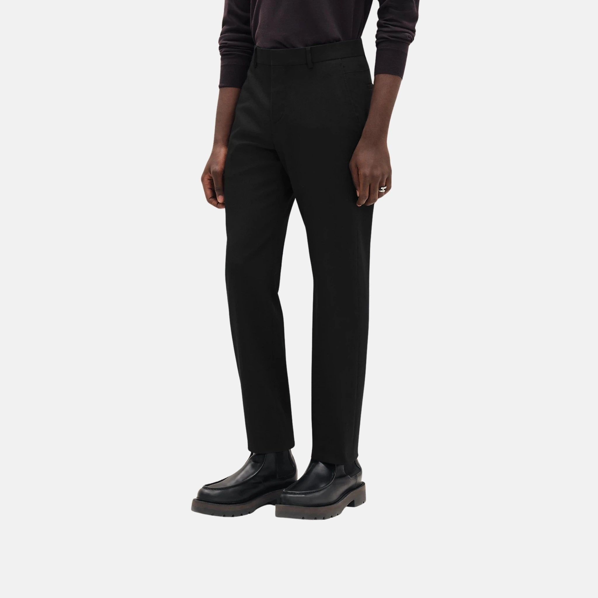 Hermes Saint Germain Fitted Pants, Noir, Front