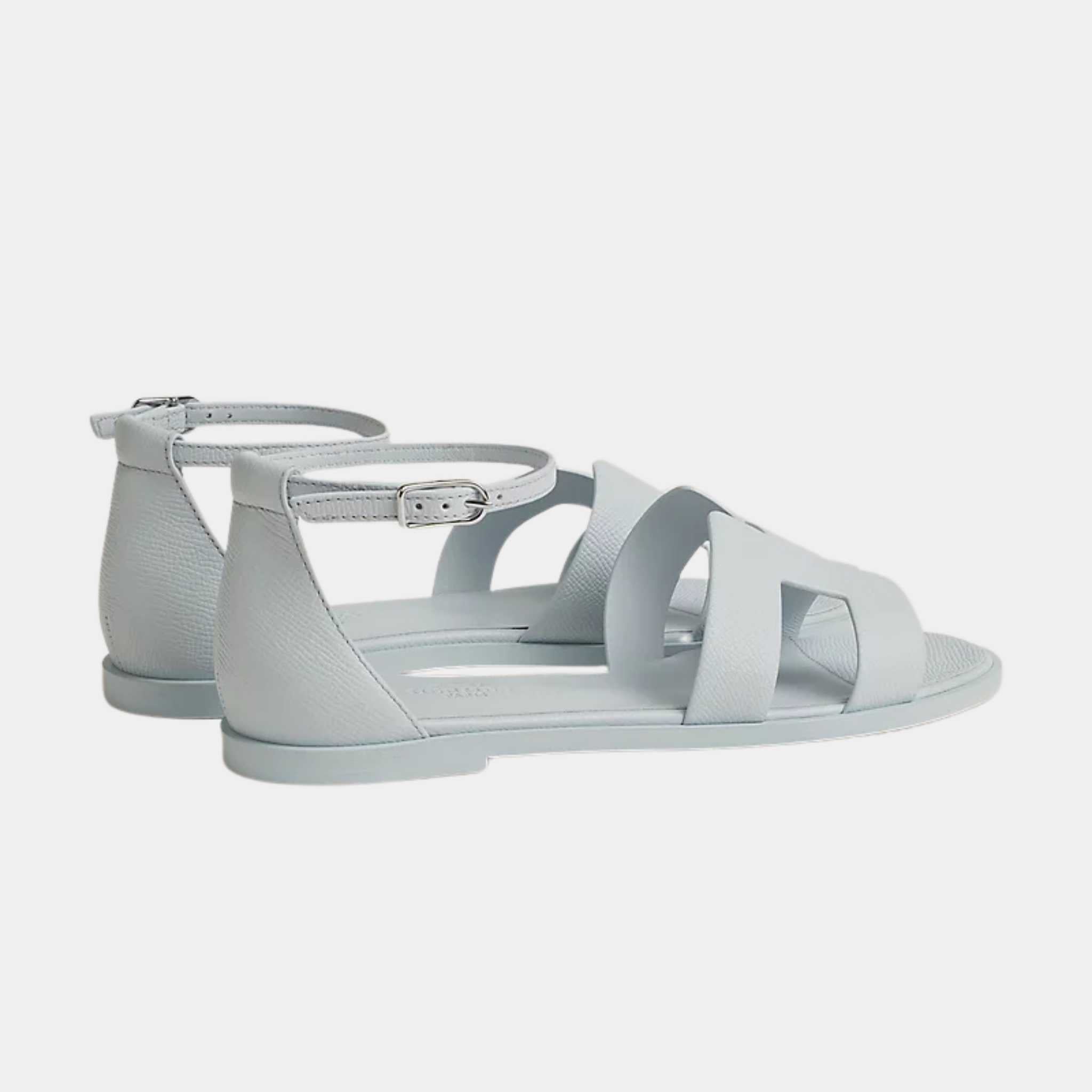 Hermes Santorini Sandals Ice Blue, Side and Rear