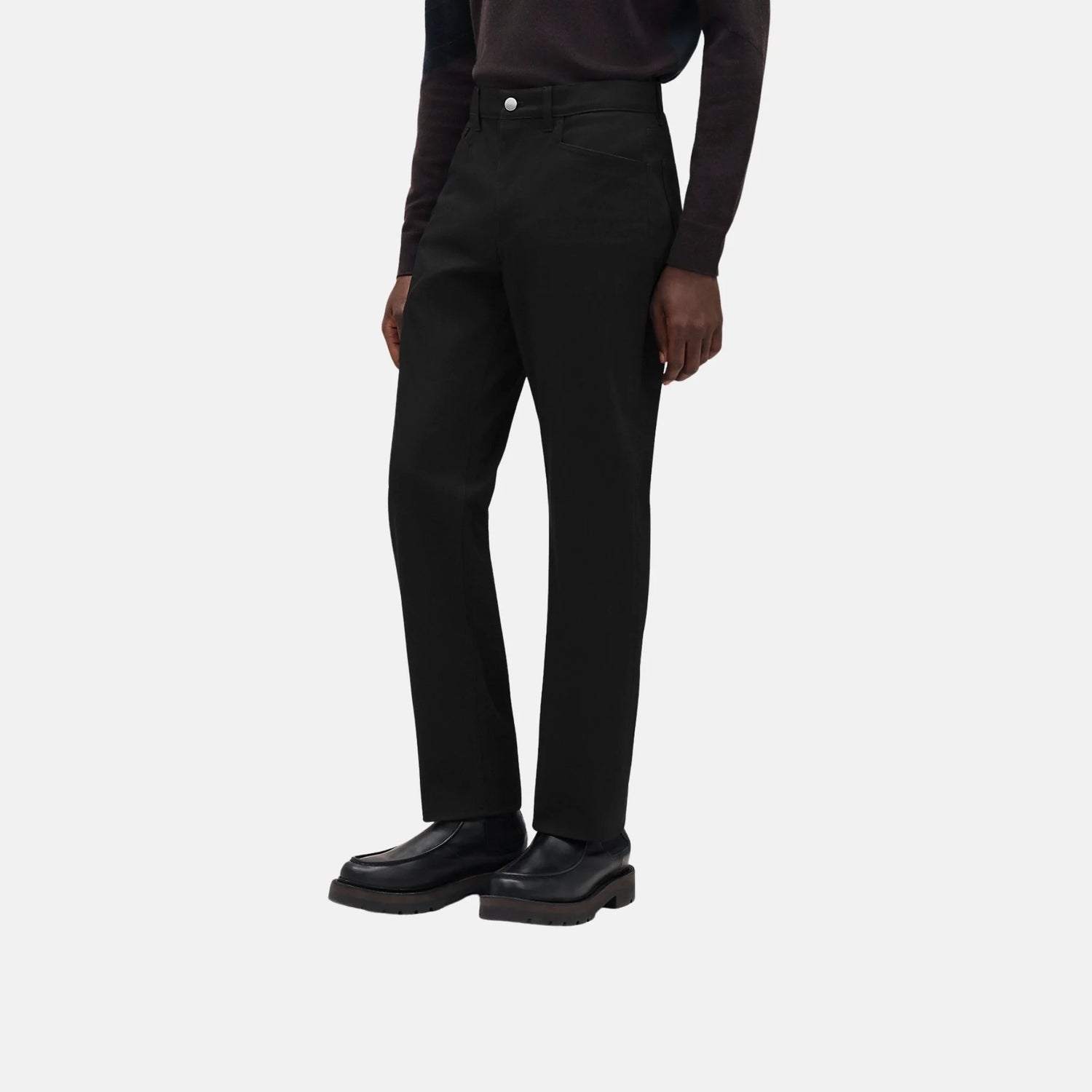 Hermes Straight Cut Jeans, Noir, Front