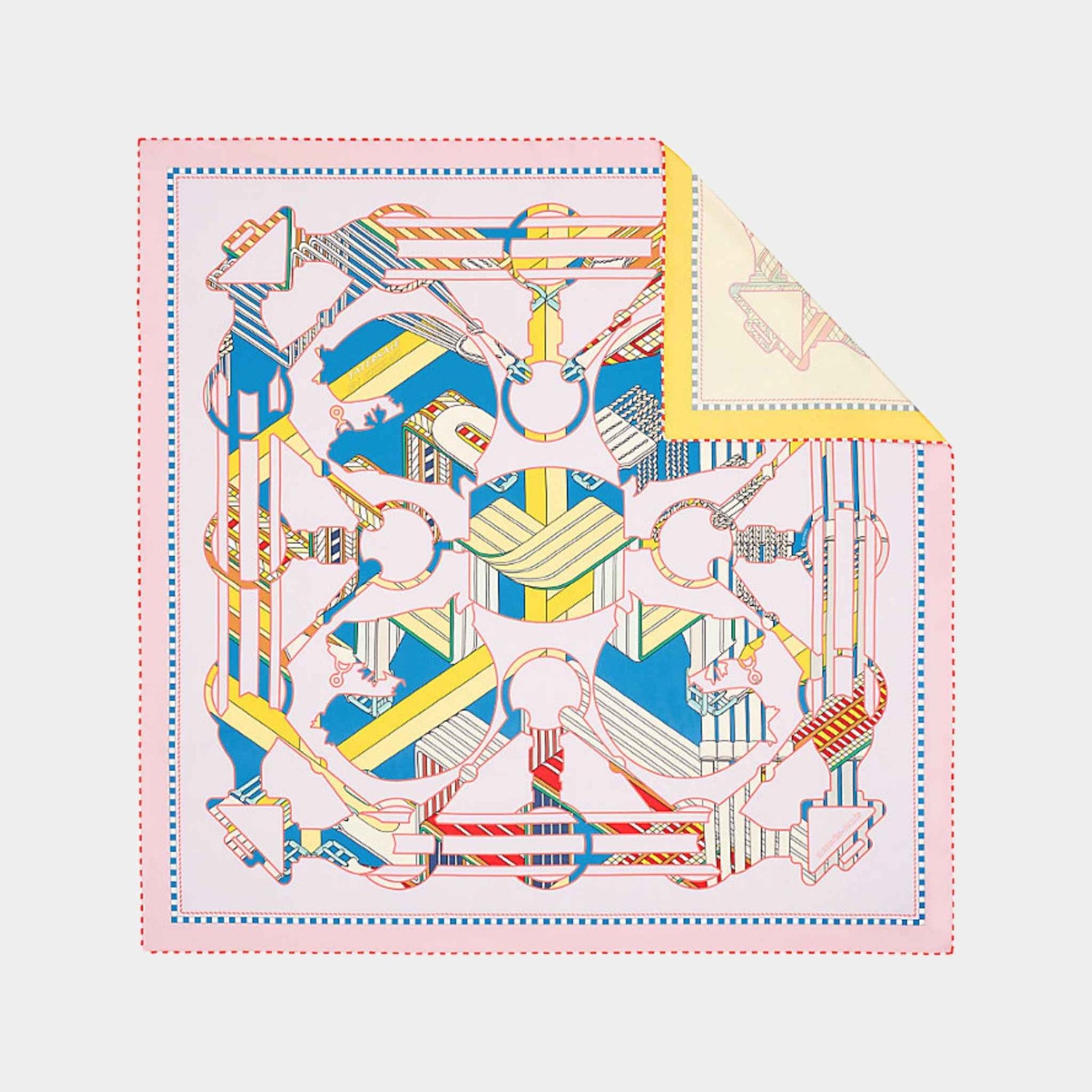 Hermes Tatersale en Zigzag double face scarf 90